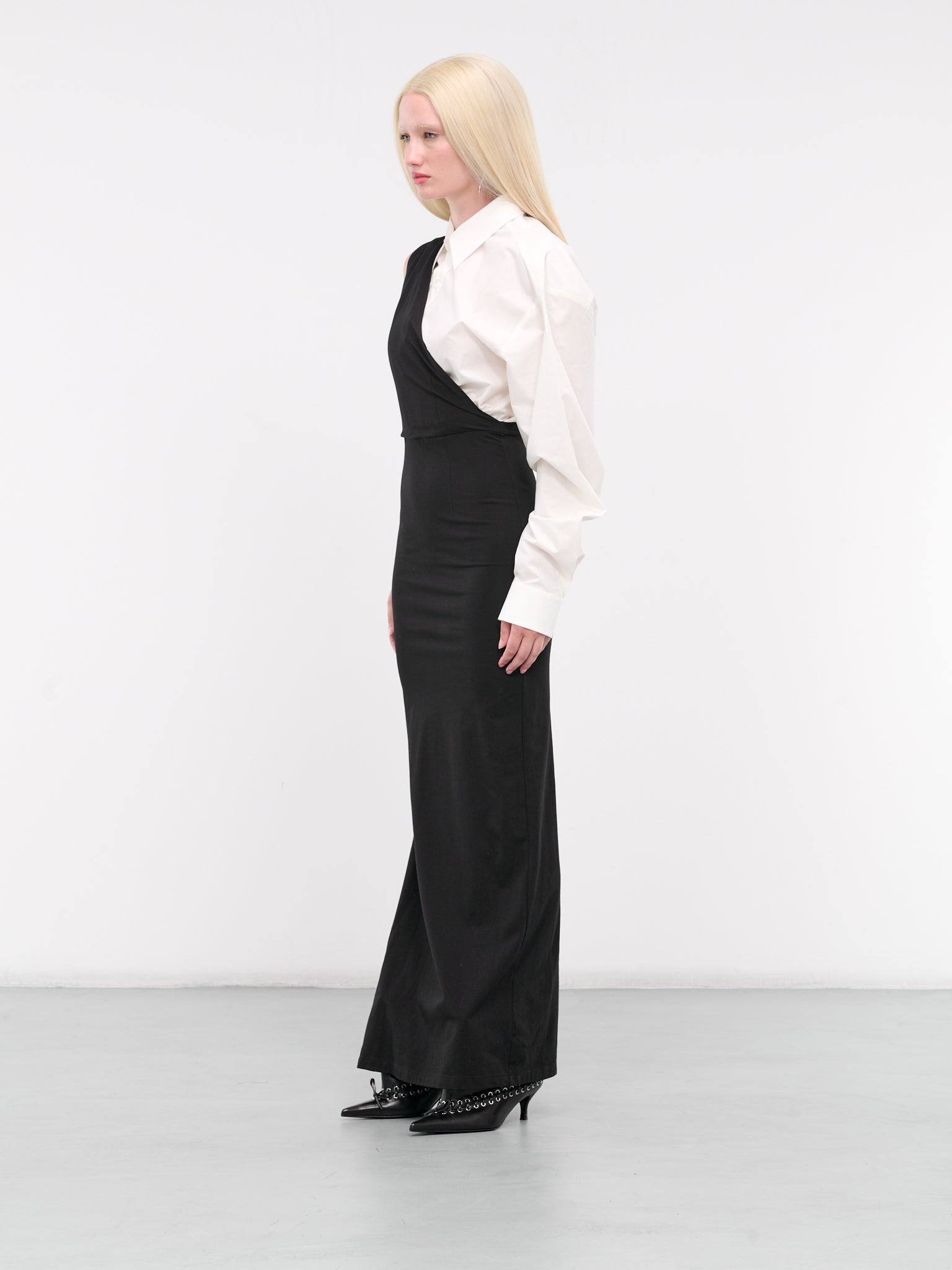 Deconstructed Maxi Dress (S62DG0021-MTJ004-OFF-WHITE)