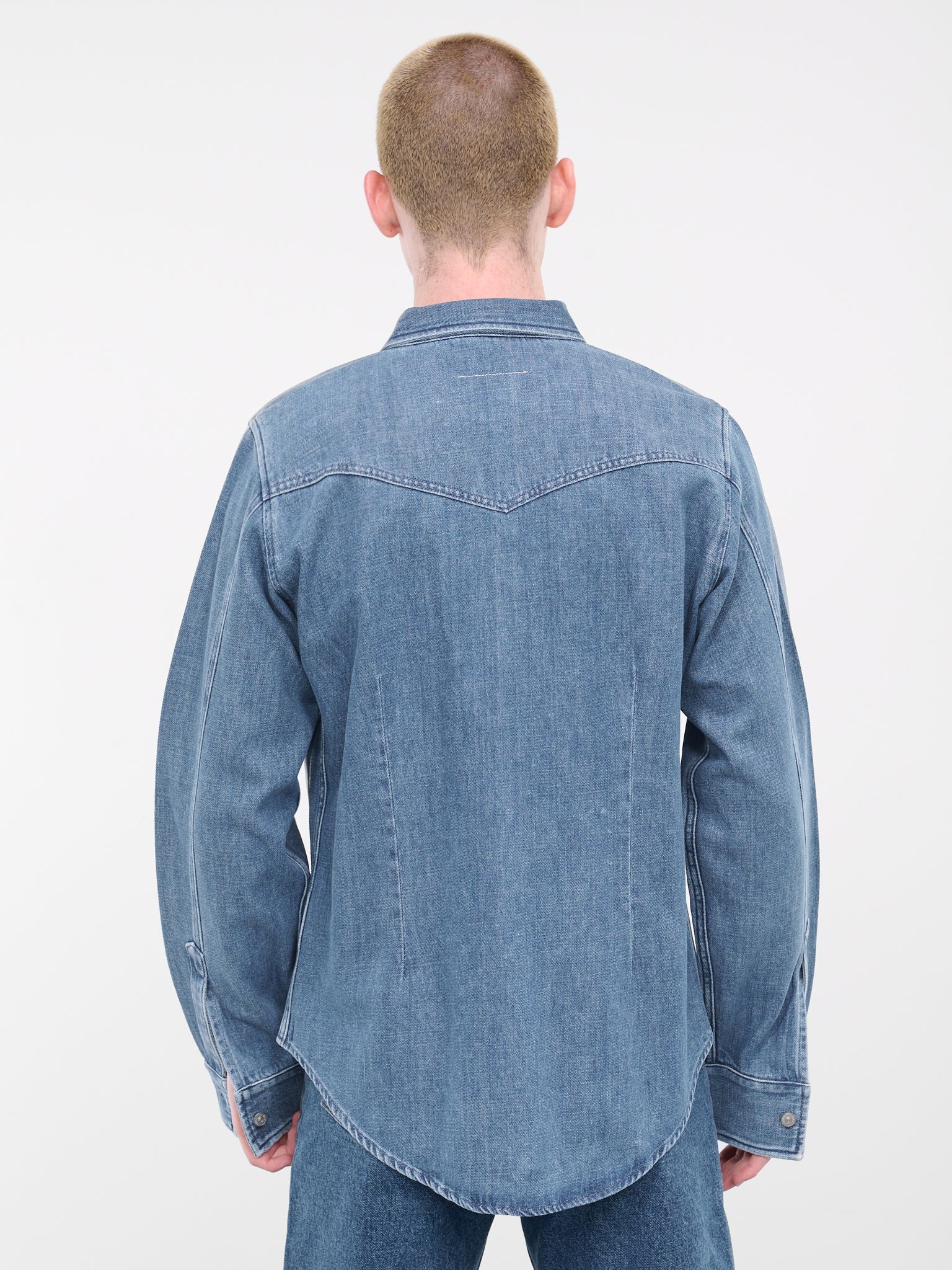 Coated Denim Shirt (S62DT0013-S30845-BLUE)