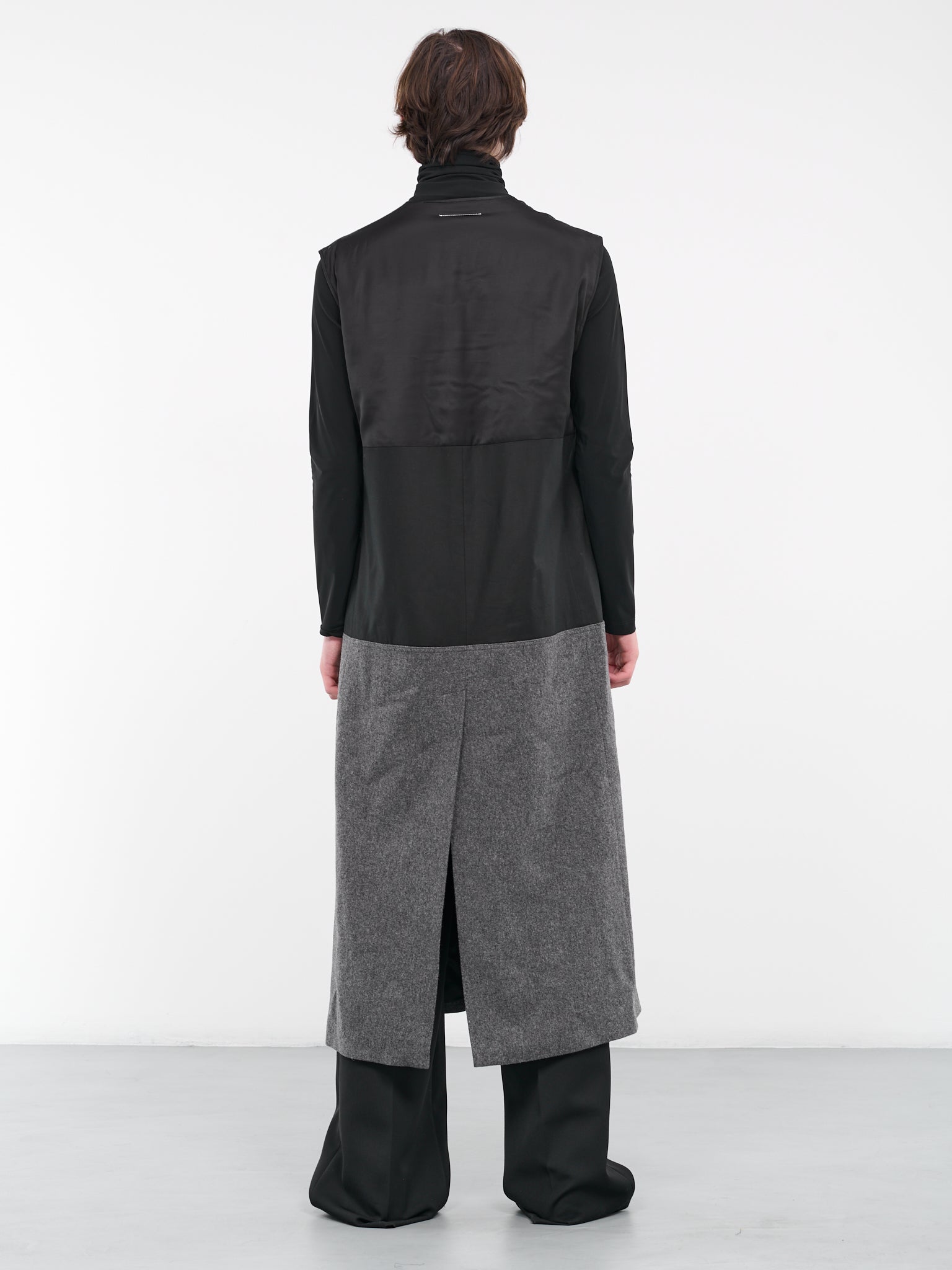 Paneled Vest Coat (S62FB0059-STZ113-961-BLACK)