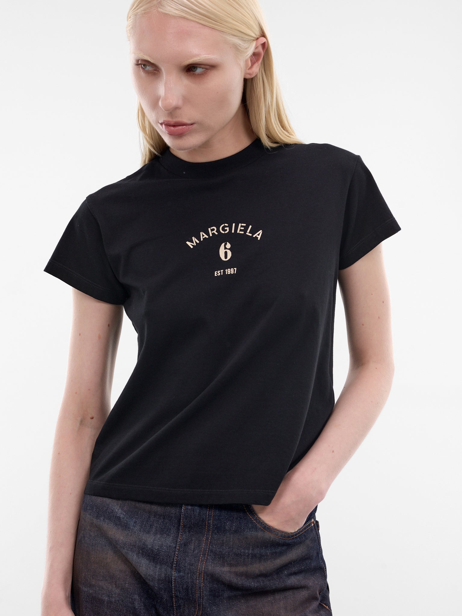 Mais○n Margıela ロゴ ロンT S MM6 MAISON MARGIELA Logo Tee | H.Lorenzo