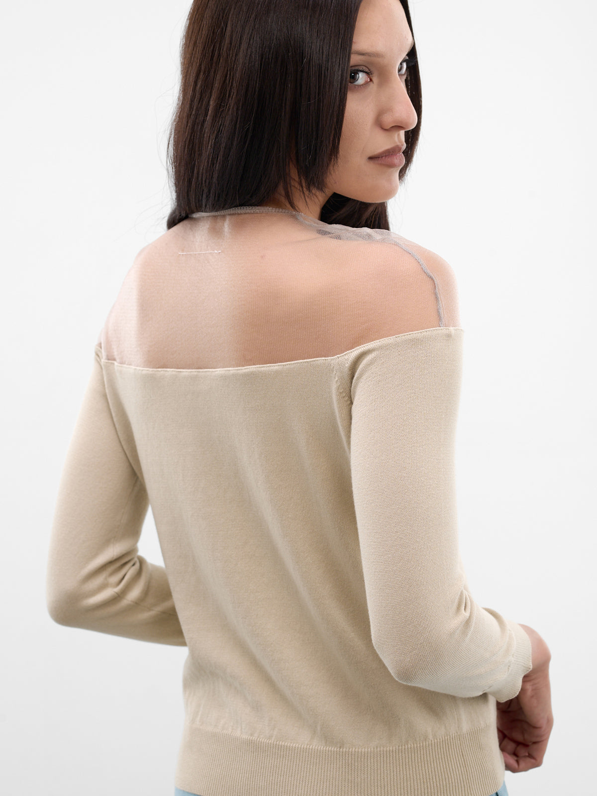 MM6 MAISON MARGIELA Transparent Shoulder Cardigan | H.Lorenzo - detail 2