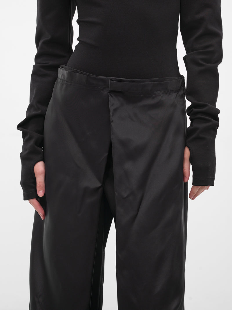 Black Deconstructed Wrap Layering Trousers (S62KB0246-M35436-899-BLACK)