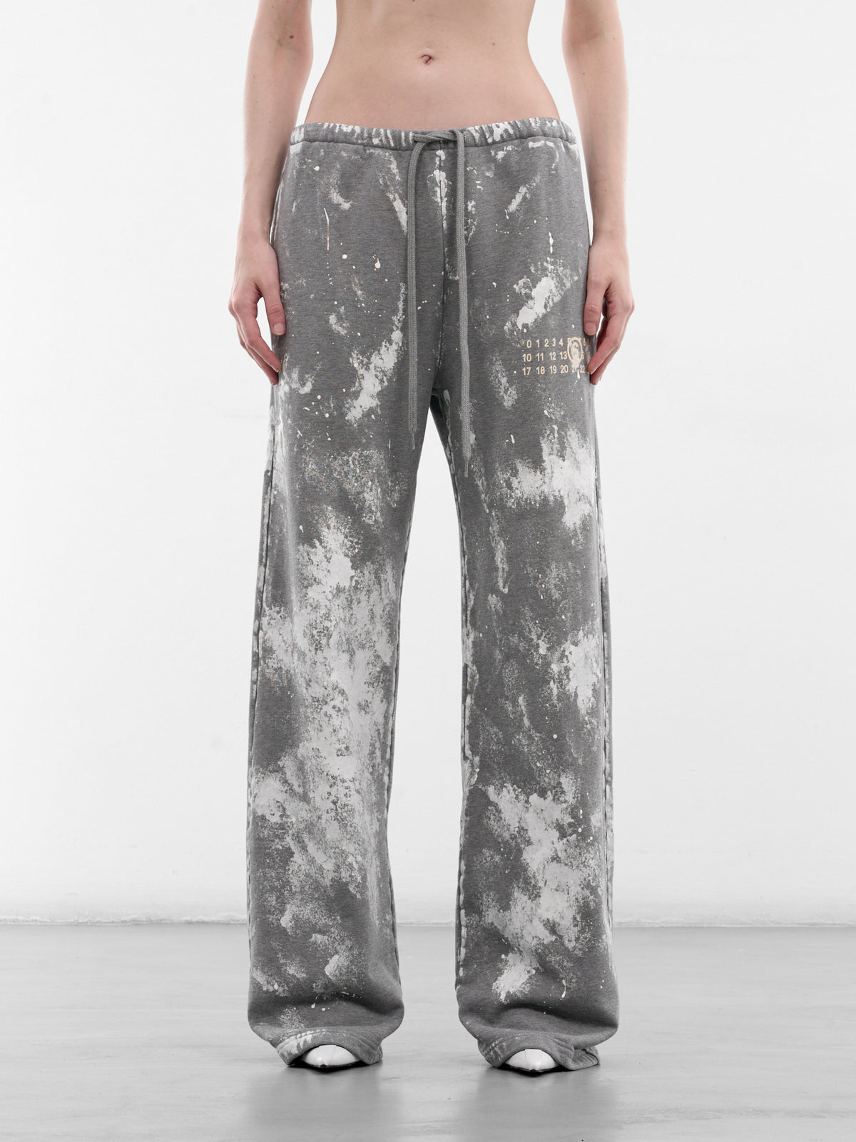 Gray Cotton Paint Splatter Sweatpants (S62KB0263-S25337-853M-GREY)
