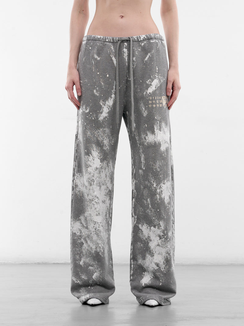 Gray Cotton Paint Splatter Sweatpants (S62KB0263-S25337-853M-GREY)