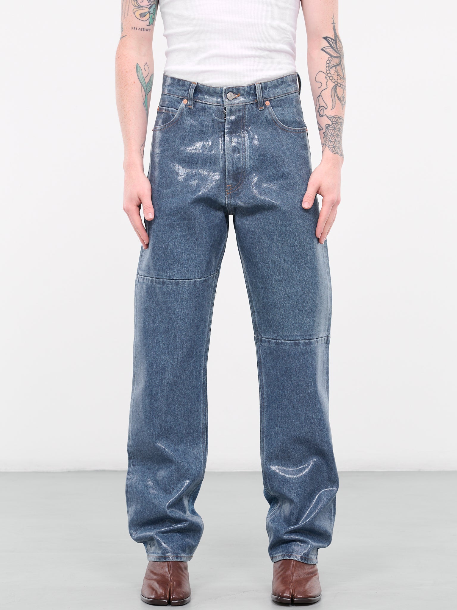 Coated Denim Pants (S62LB0141-S30589-BLUE)