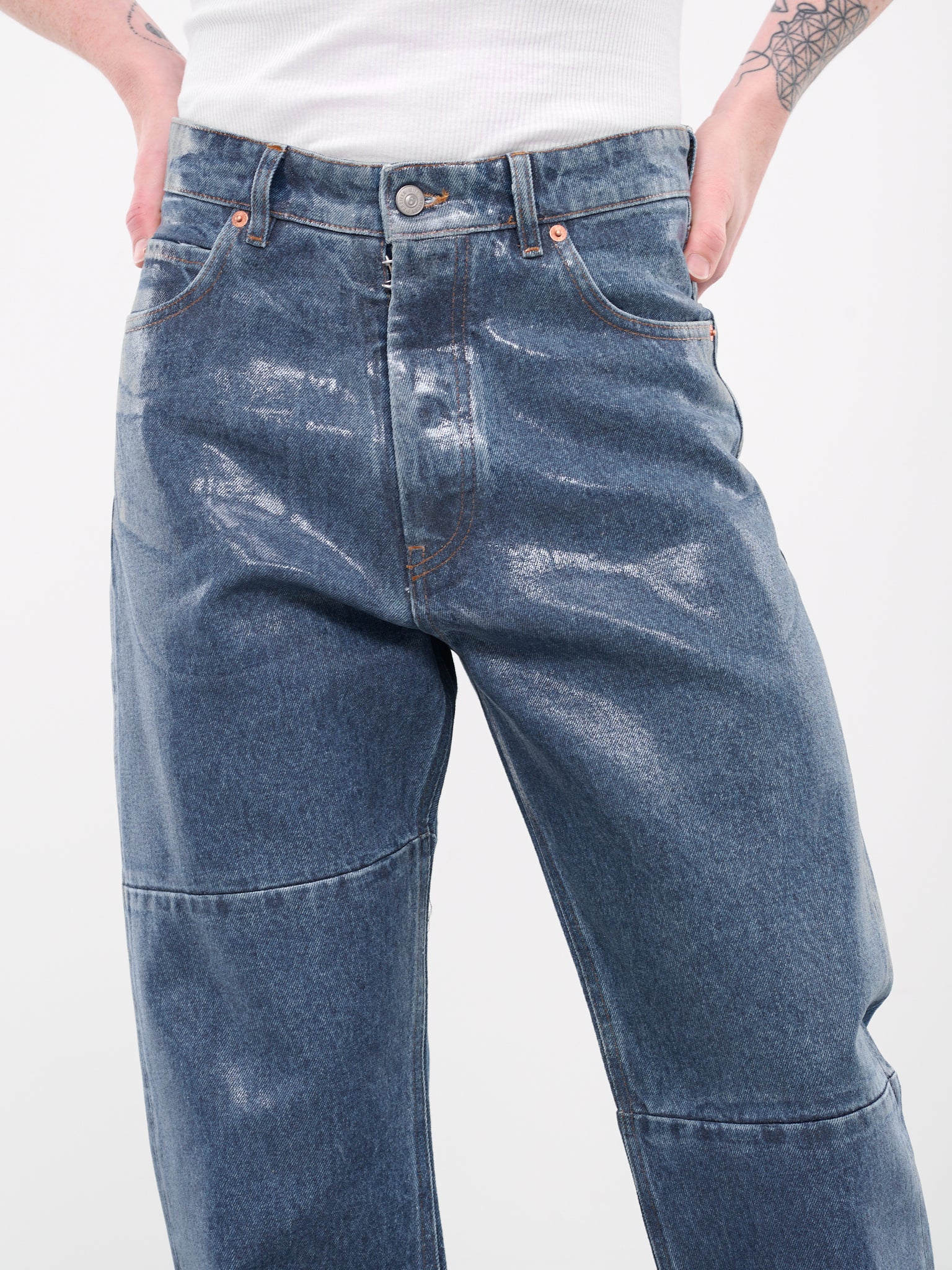 Coated Denim Pants (S62LB0141-S30589-BLUE)