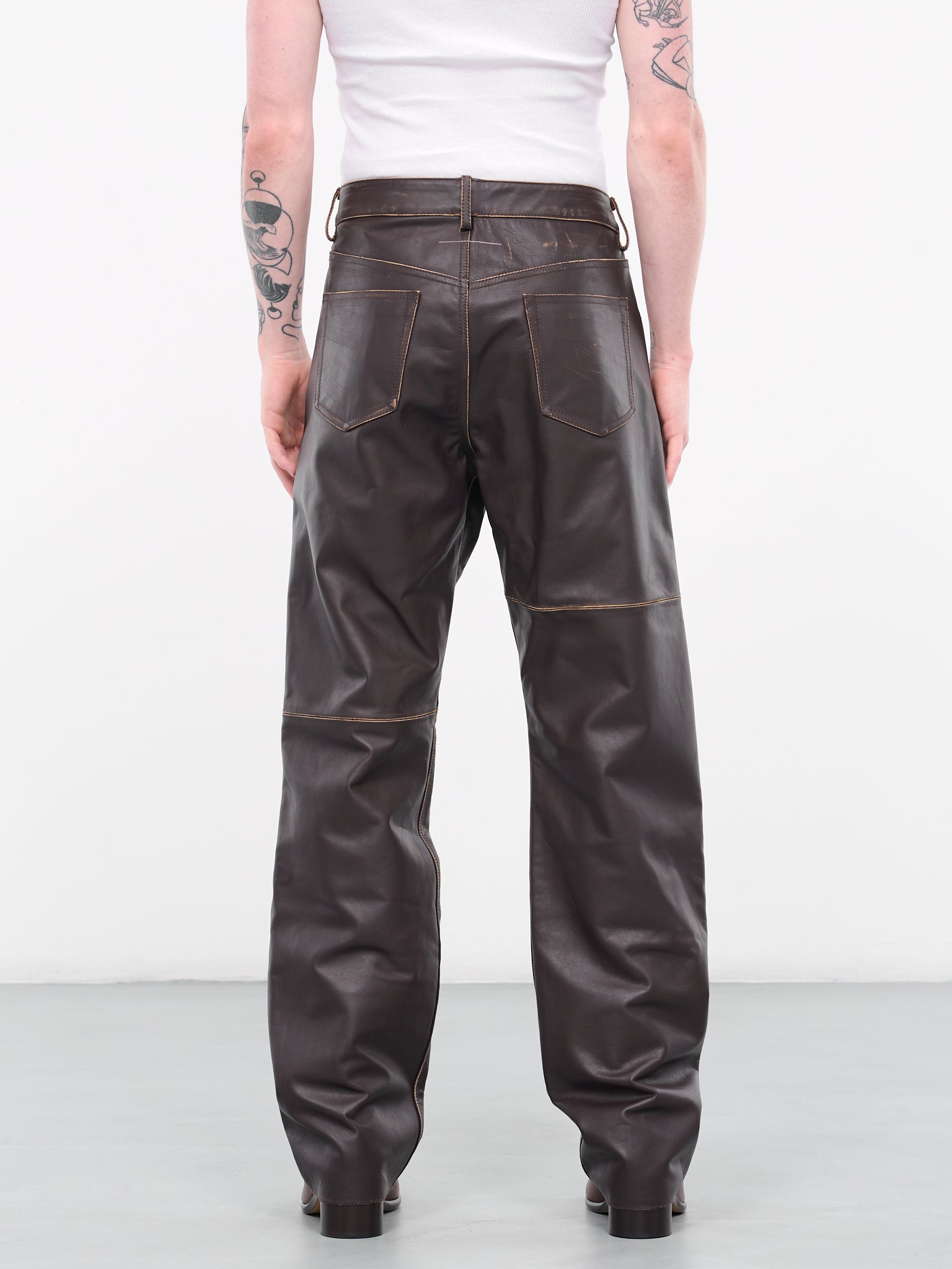 Leather Pants (S62LB0142-SY1645-BROWN)
