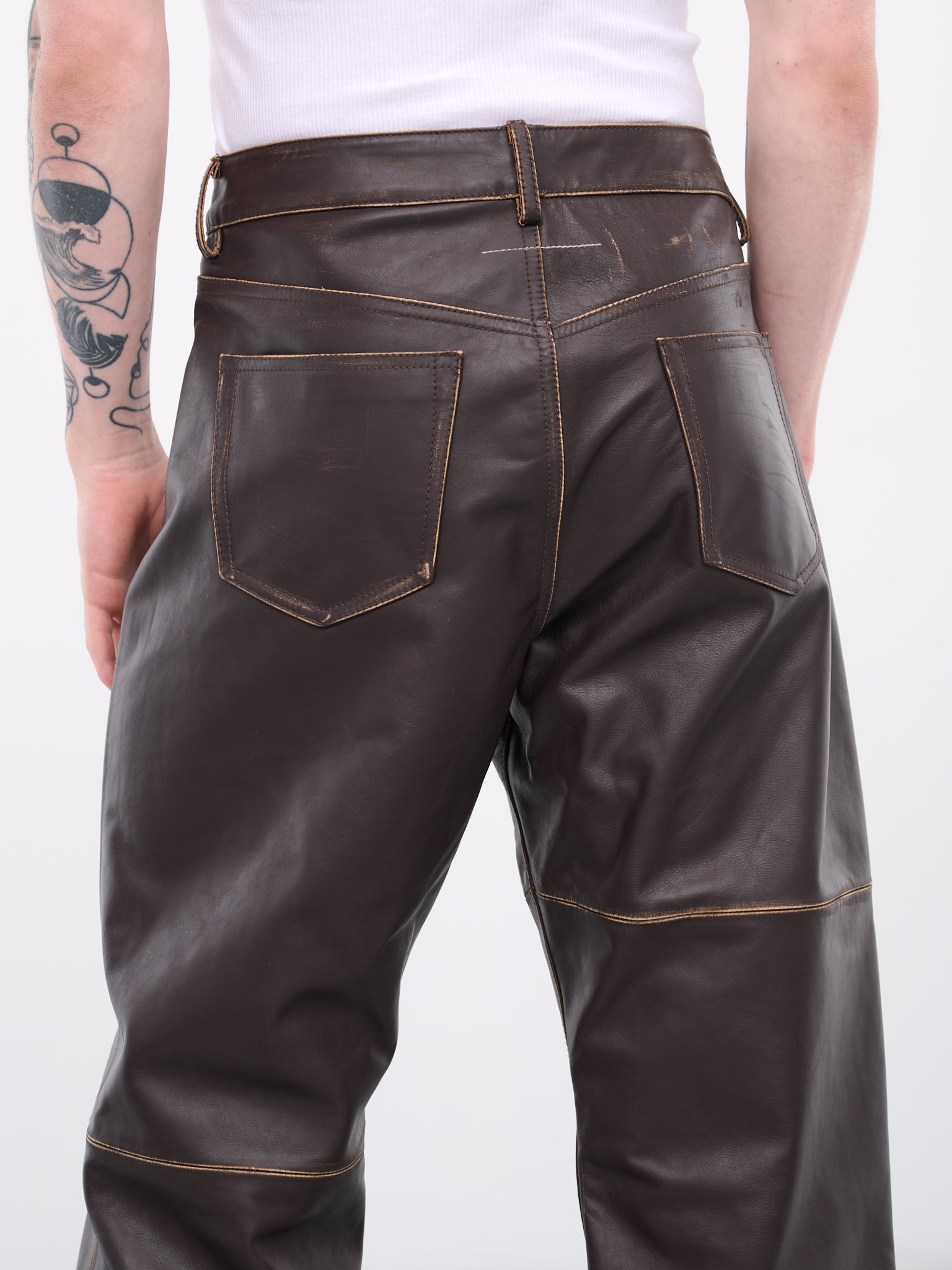 Leather Pants (S62LB0142-SY1645-BROWN)
