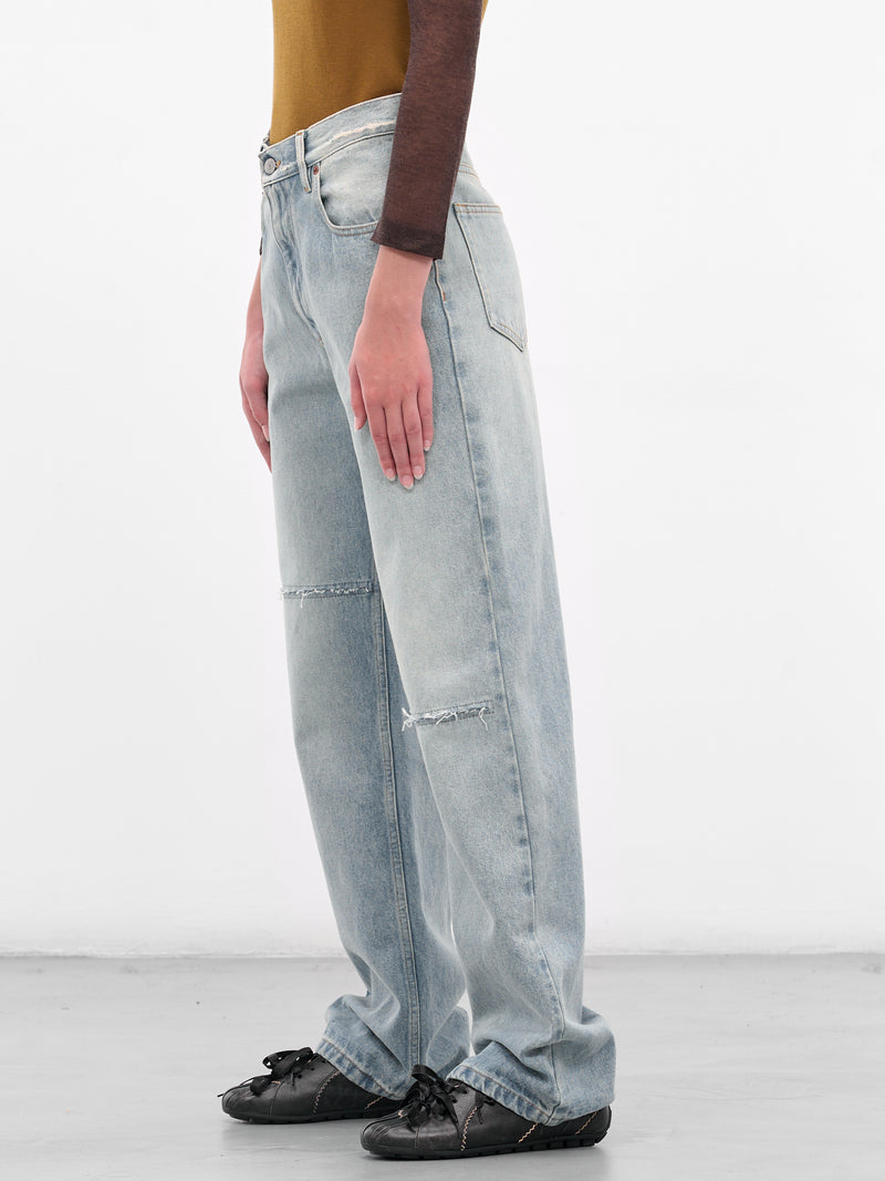 Blue Relaxed 5-Pocket Denim Jeans (S62LB0180-S30589-LIGHT-BLUE)