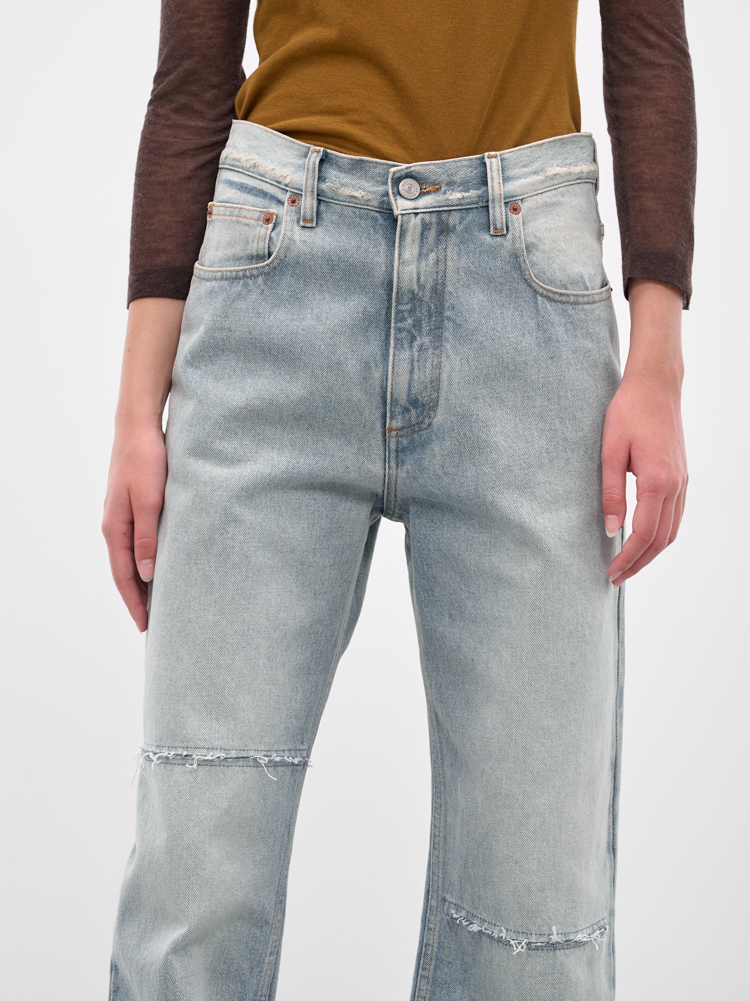 Blue Relaxed 5-Pocket Denim Jeans (S62LB0180-S30589-LIGHT-BLUE)