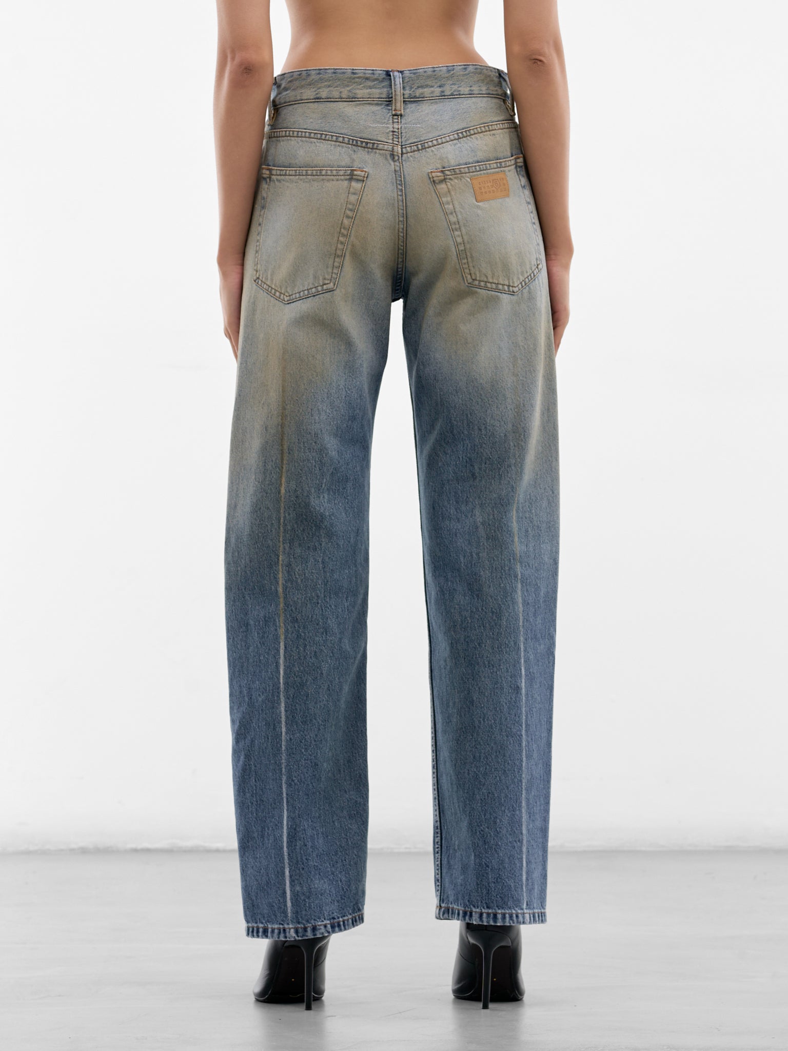 Trompe L'oeil Seams Denim Jeans (S62LB0217-M30055-964-DENIM)