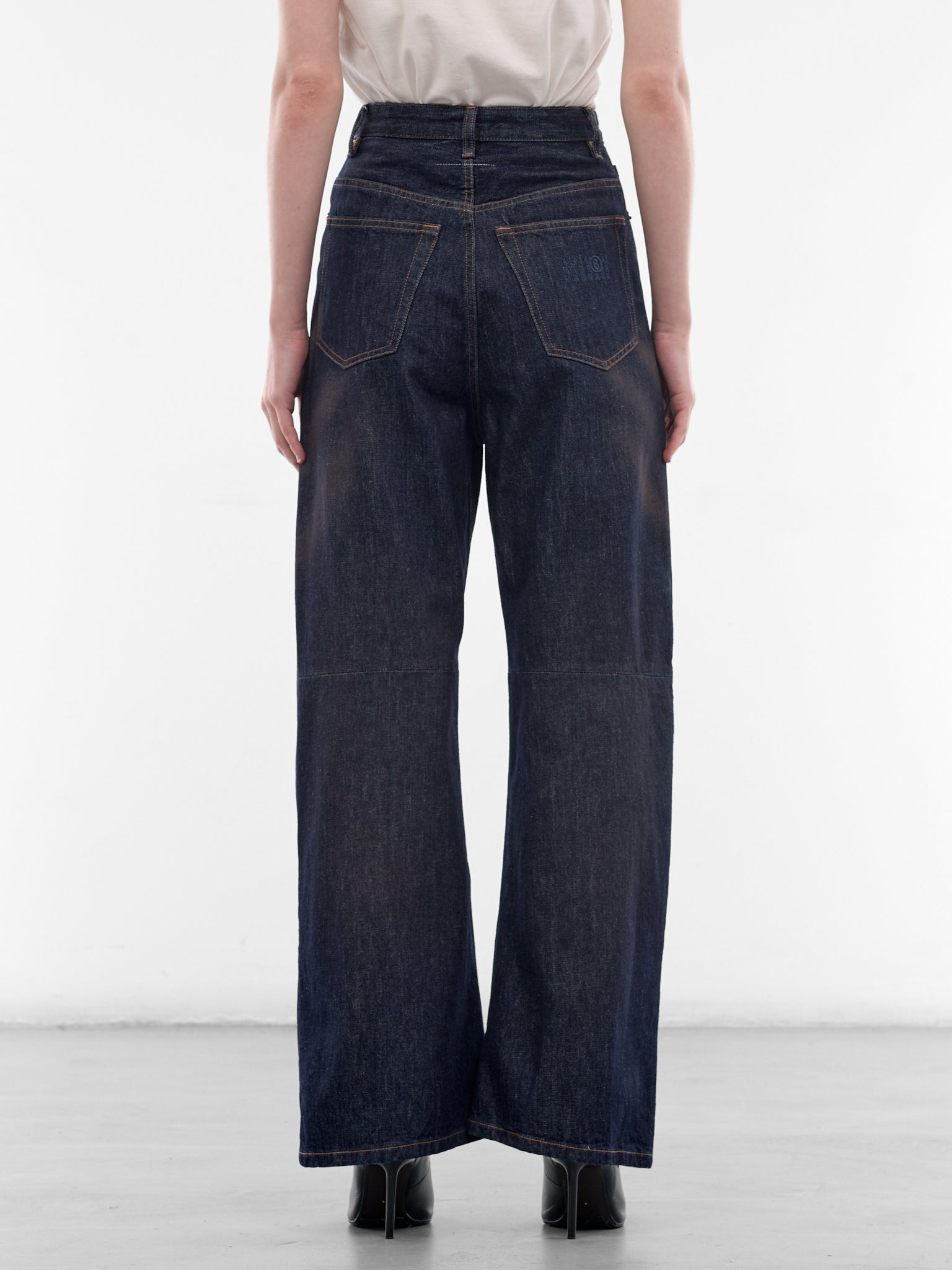 Dark Blue Wide Denim Jeans (S62LB0218-M30055-963-BLUE)