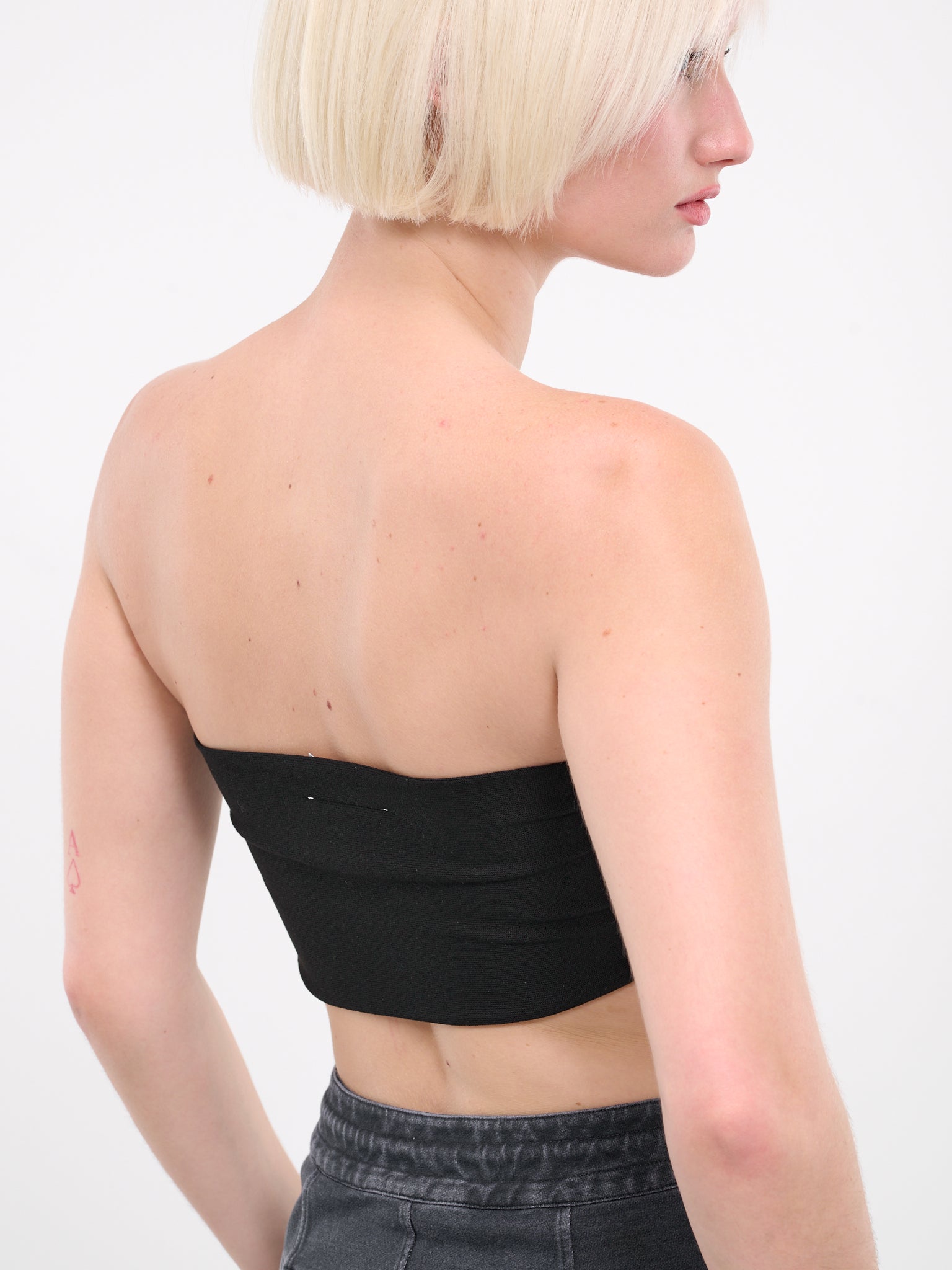 Wrapped Sleeves Bandeau (S62NC0151-M13021-BLACK)