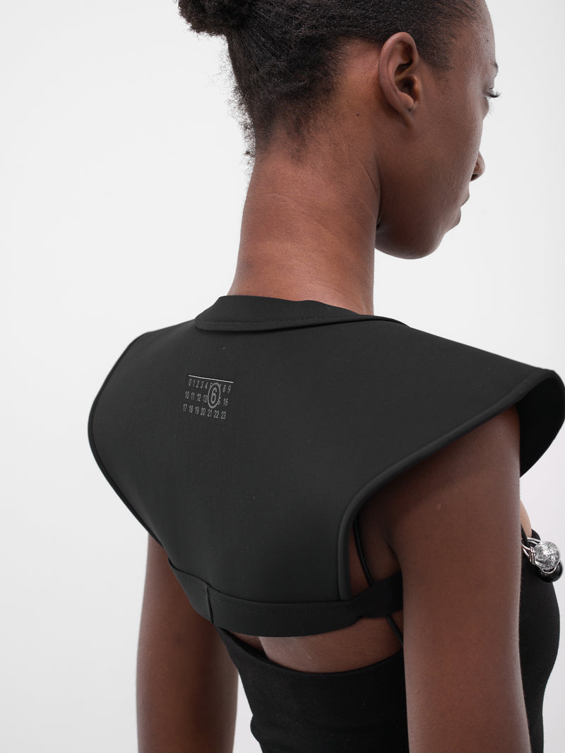 Black Lycra Jersey Bolero (S62TH0048-S20518-BLACK)