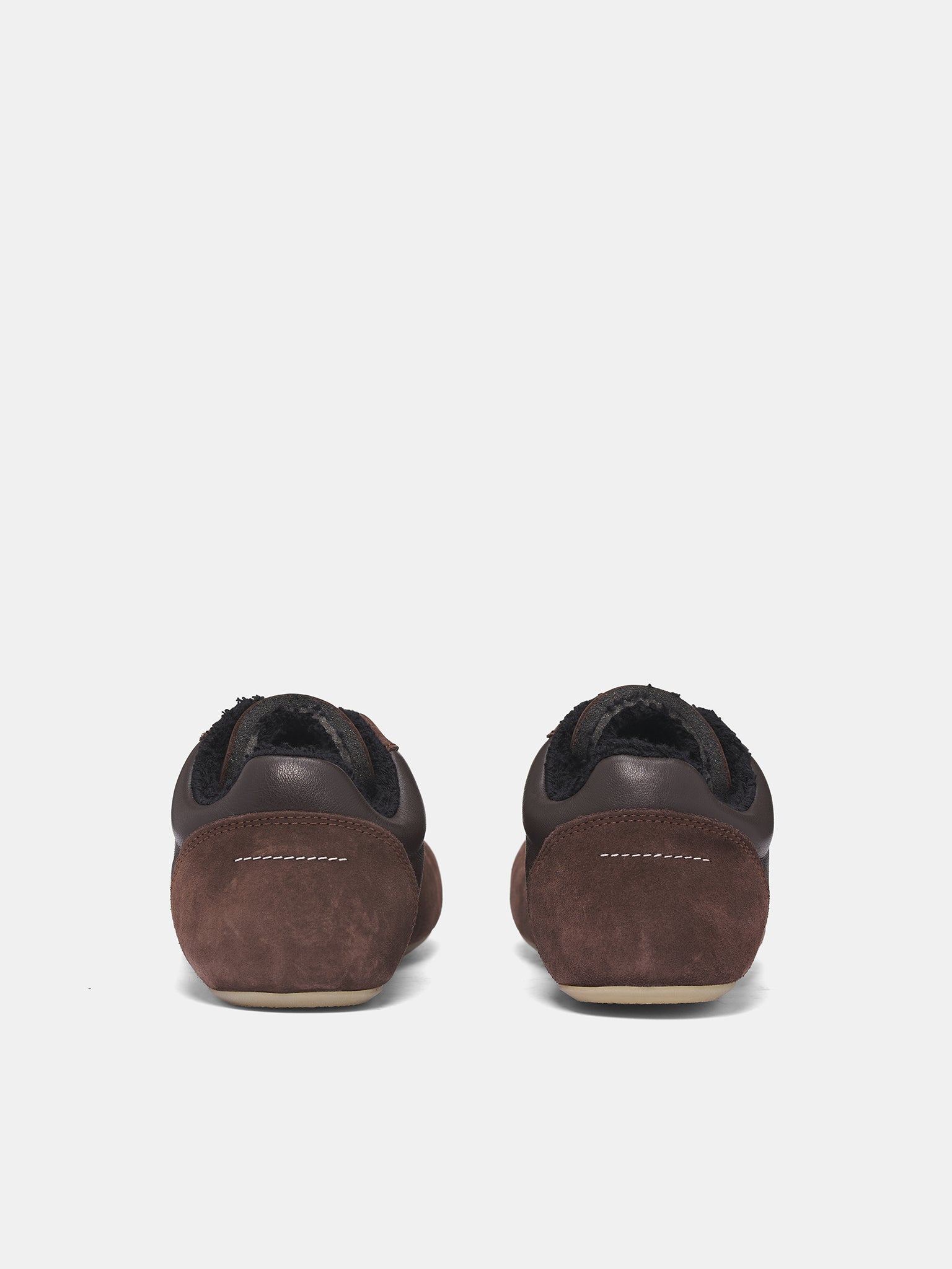 Brown Anatomical Suede Leather Sneakers (S66WS0106-P6435-T8009-BROWN)