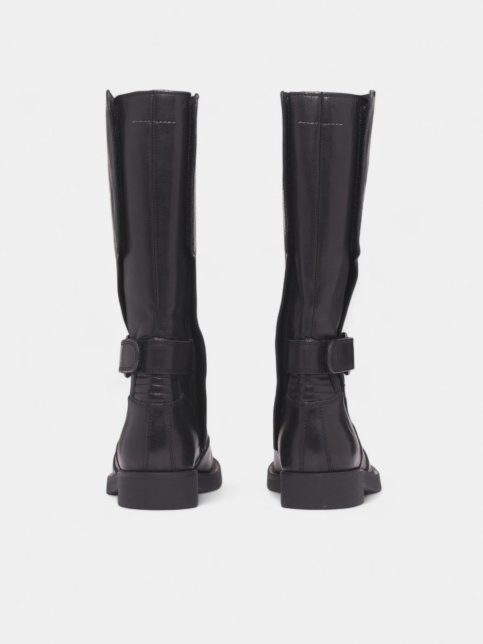 Black Leather Engineer Boots (S66WW0100-P7431-T8013-BLACK)