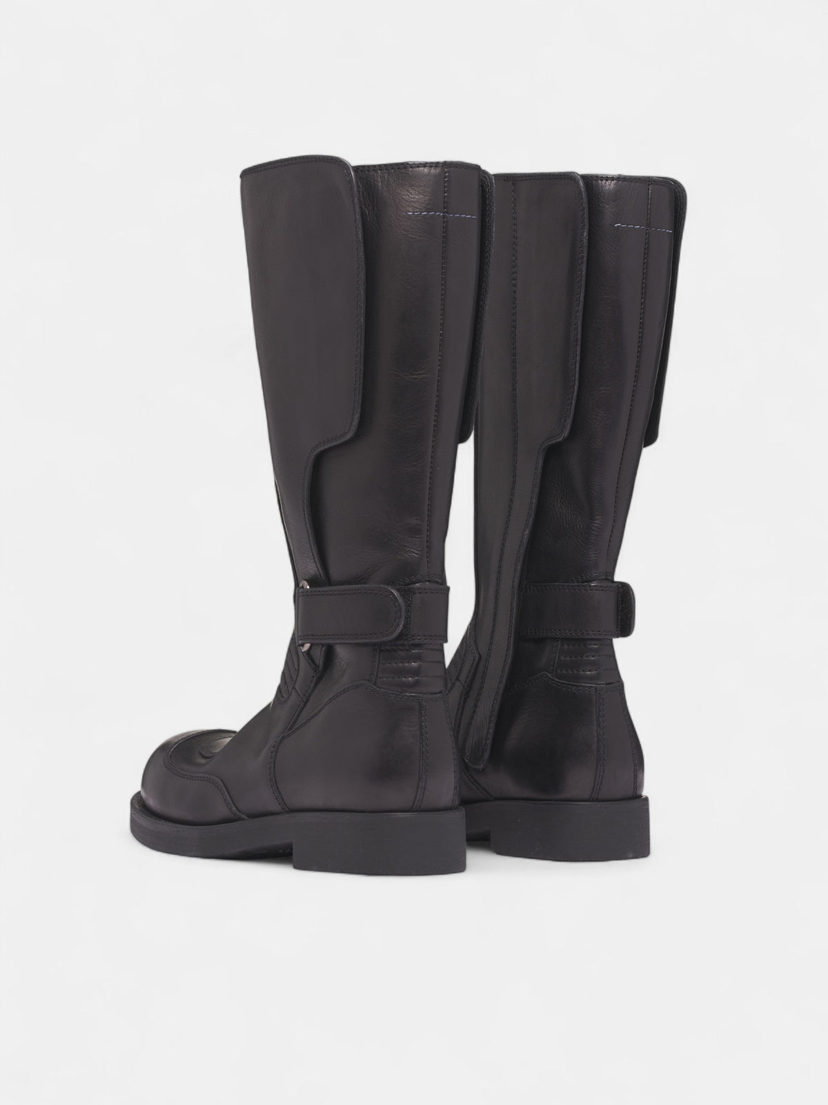 Black Leather Engineer Boots (S66WW0100-P7431-T8013-BLACK)