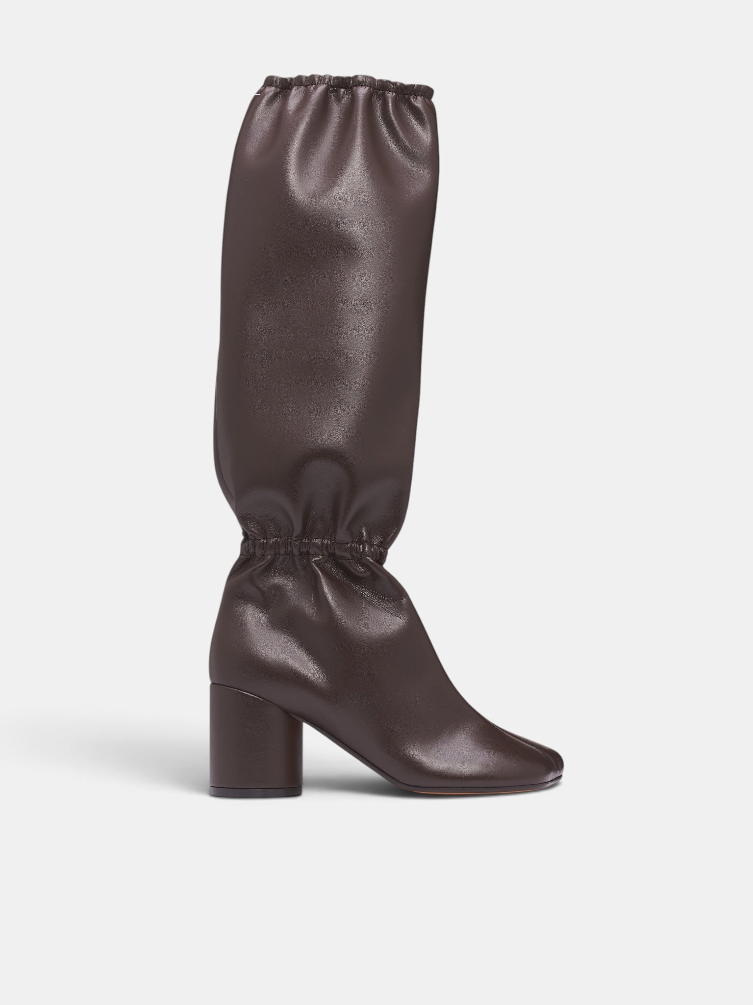 Coffee Leather Anatomical Knee Boots (S66WW0106-P7867-COFFEE-BEAN)