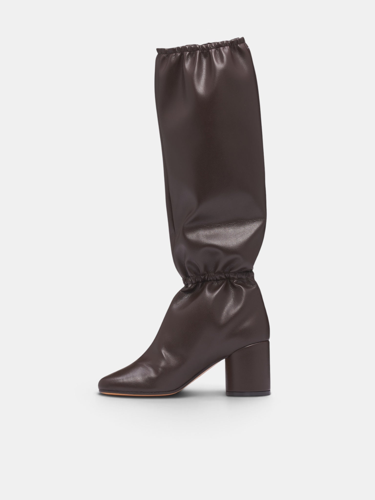 Coffee Leather Anatomical Knee Boots (S66WW0106-P7867-COFFEE-BEAN)