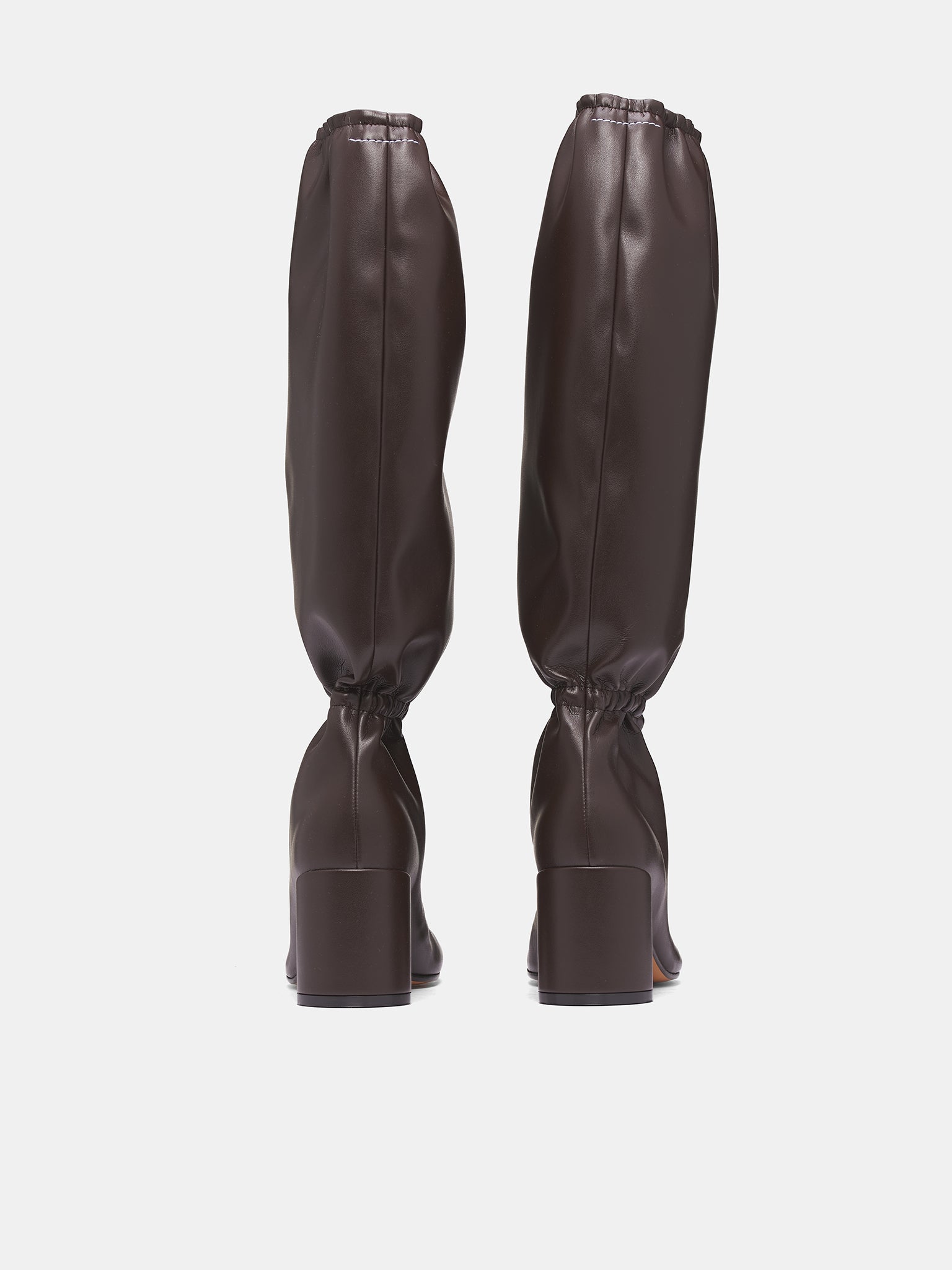 Coffee Leather Anatomical Knee Boots (S66WW0106-P7867-COFFEE-BEAN)