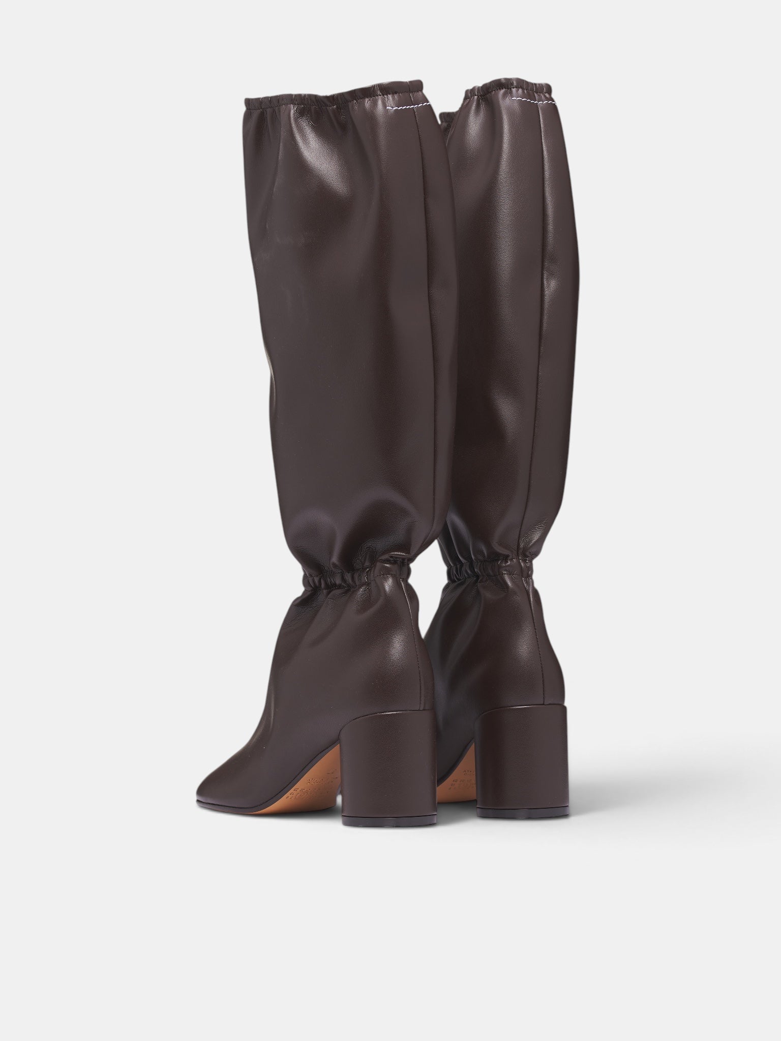 Coffee Leather Anatomical Knee Boots (S66WW0106-P7867-COFFEE-BEAN)