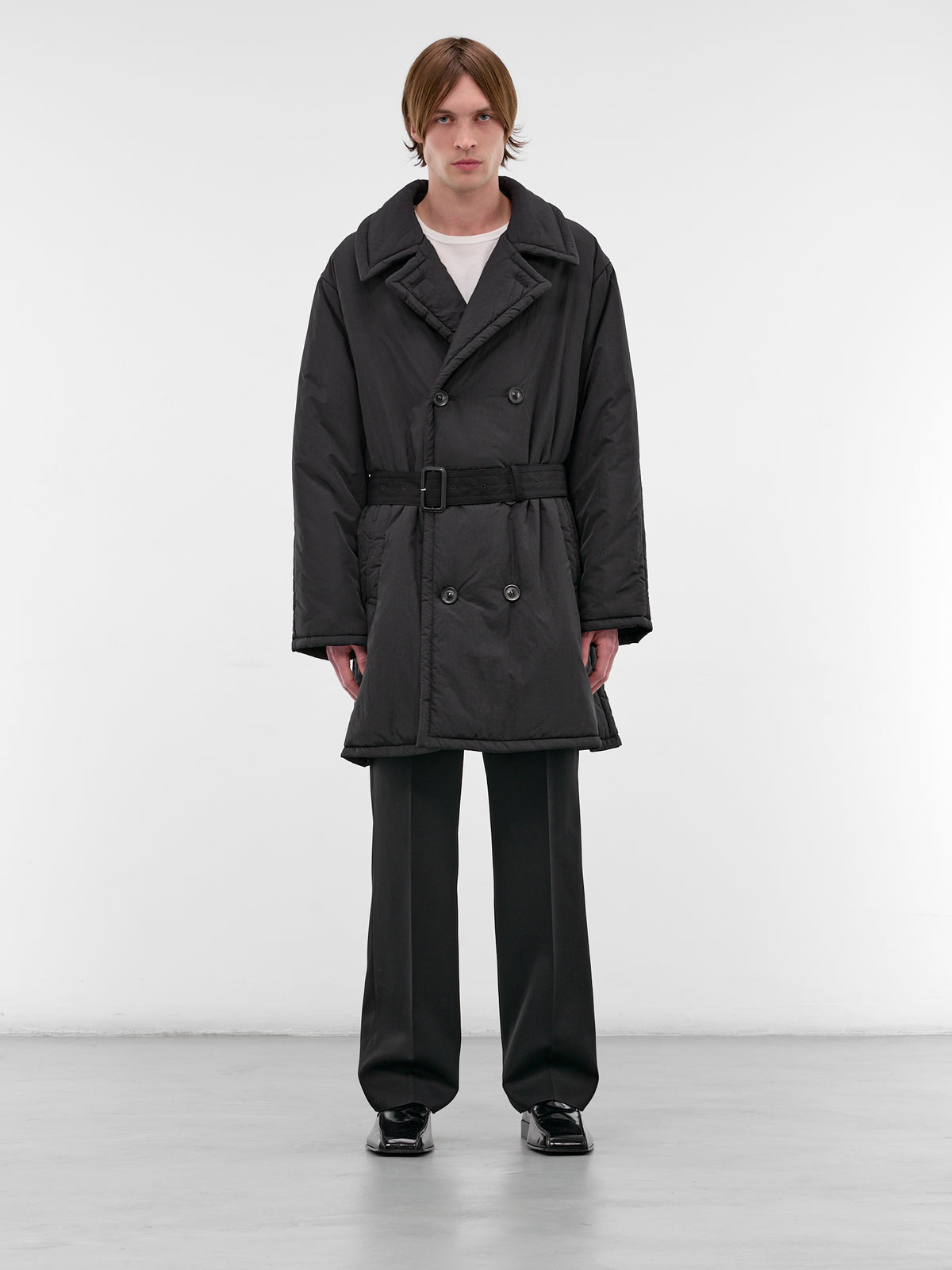 Black Nylon Caban Padded Coat (S67AM0108-M35579-900-BLACK)