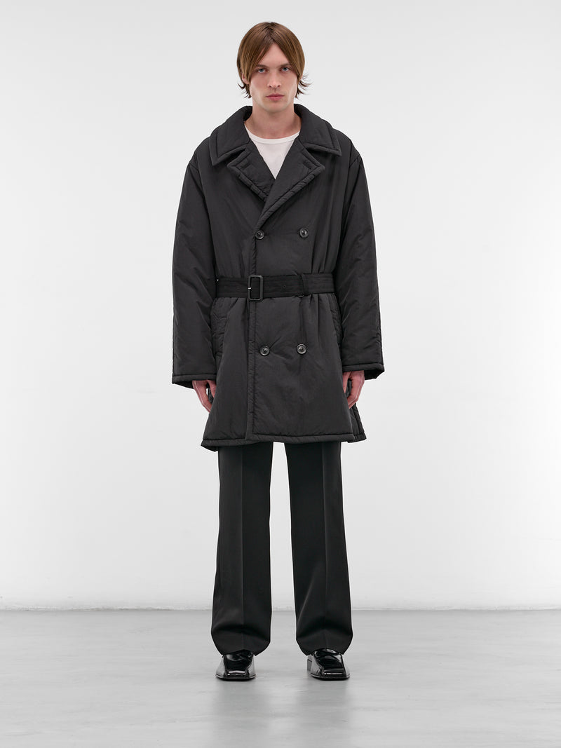 Black Nylon Caban Padded Coat (S67AM0108-M35579-900-BLACK)