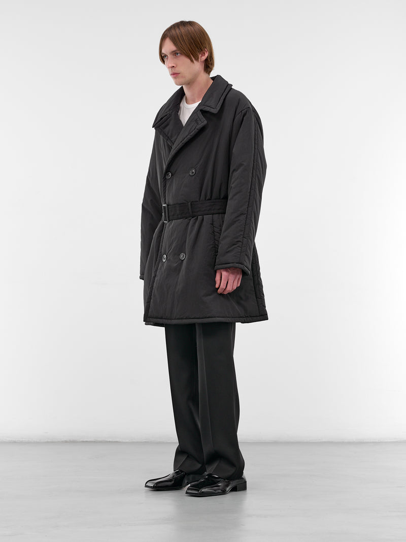 Black Nylon Caban Padded Coat (S67AM0108-M35579-900-BLACK)