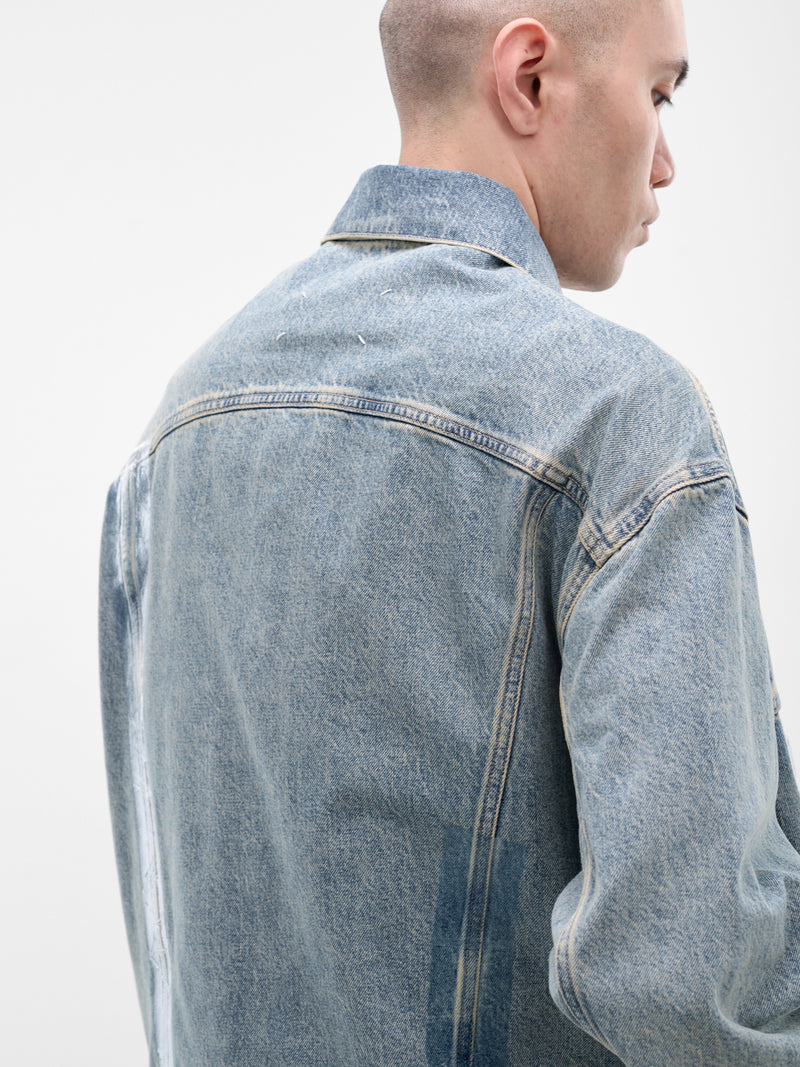 Blue Denim Taped Jacket (S67AM0109-M30066-962-BLUE)