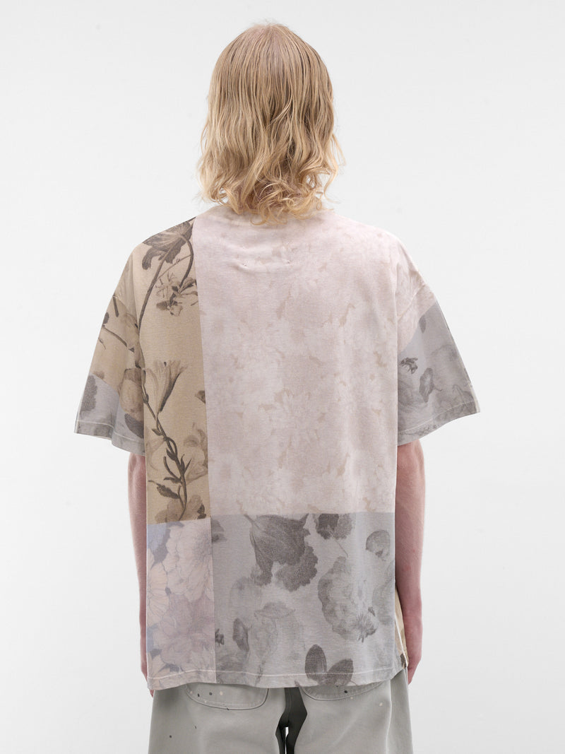Printed Patchwork Floral Graphic Tee (S67GC0052-S24575-978-MULTI-BEI)