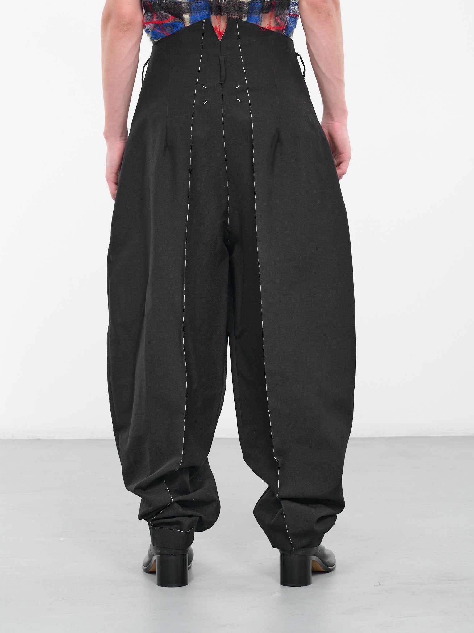 Stitch Pleated Trousers (S67KA0044-S49892-900-BLACK)