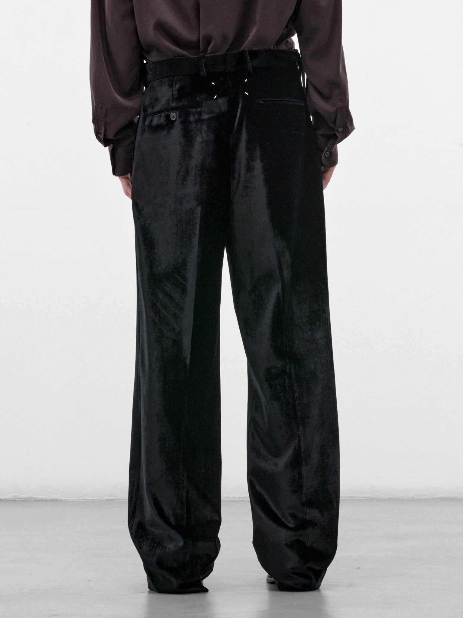 Black Velvet Wide Trousers (S67KA0101-S53941-900-BLACK)