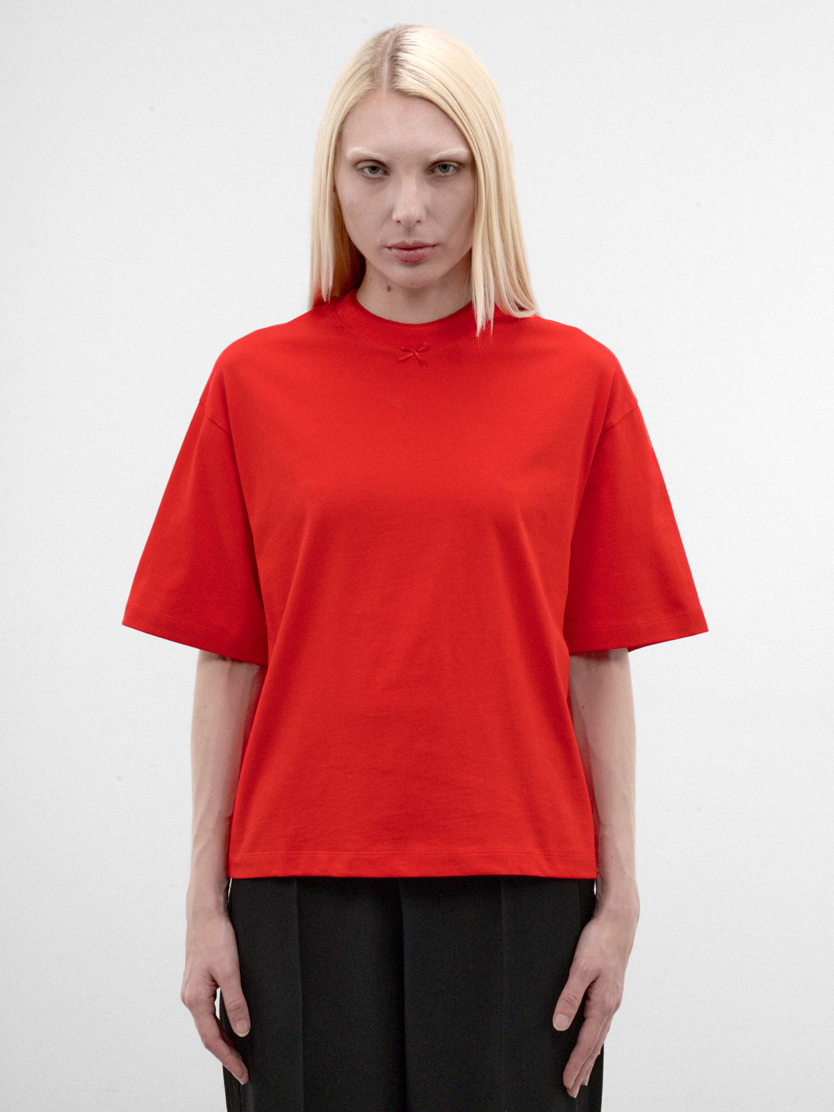 Red Cotton Lingerie Tee (S7-M-3047-2000-RED)