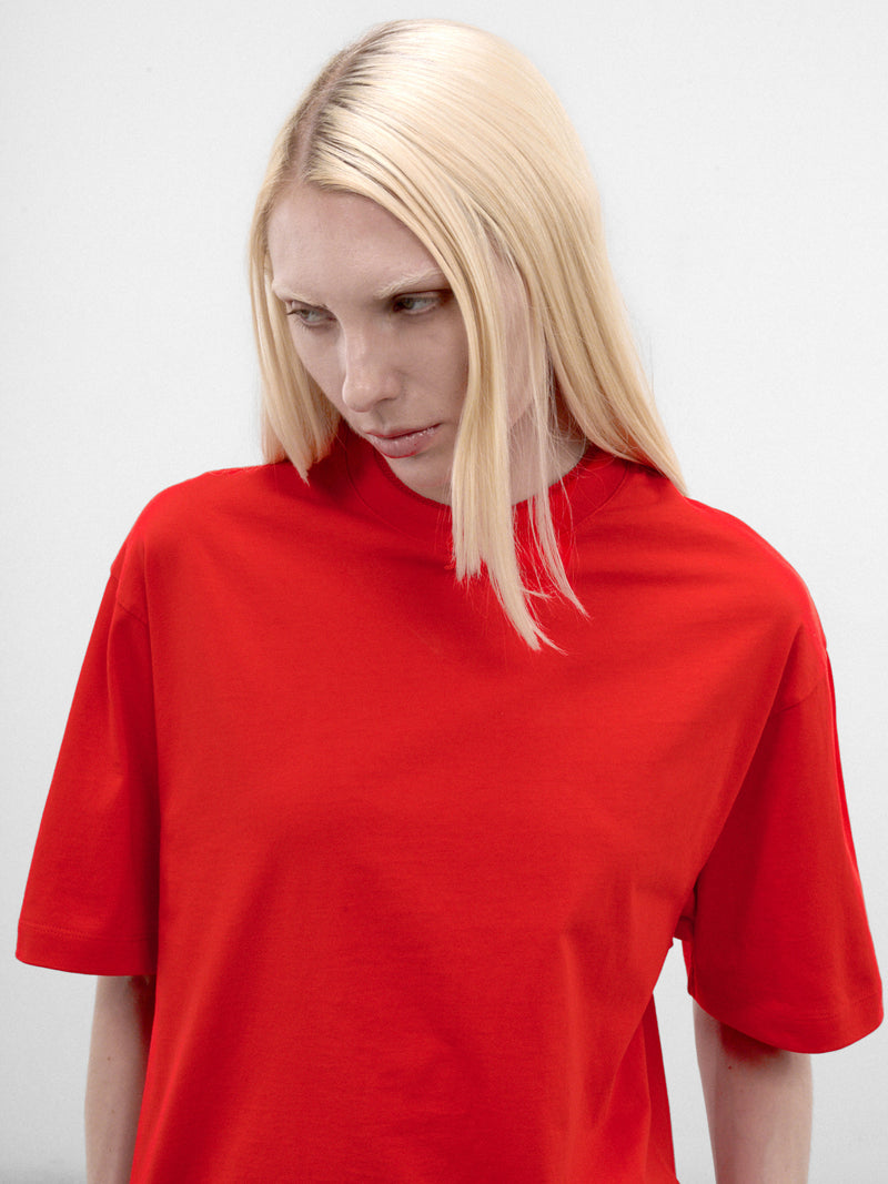 Red Cotton Lingerie Tee (S7-M-3047-2000-RED)