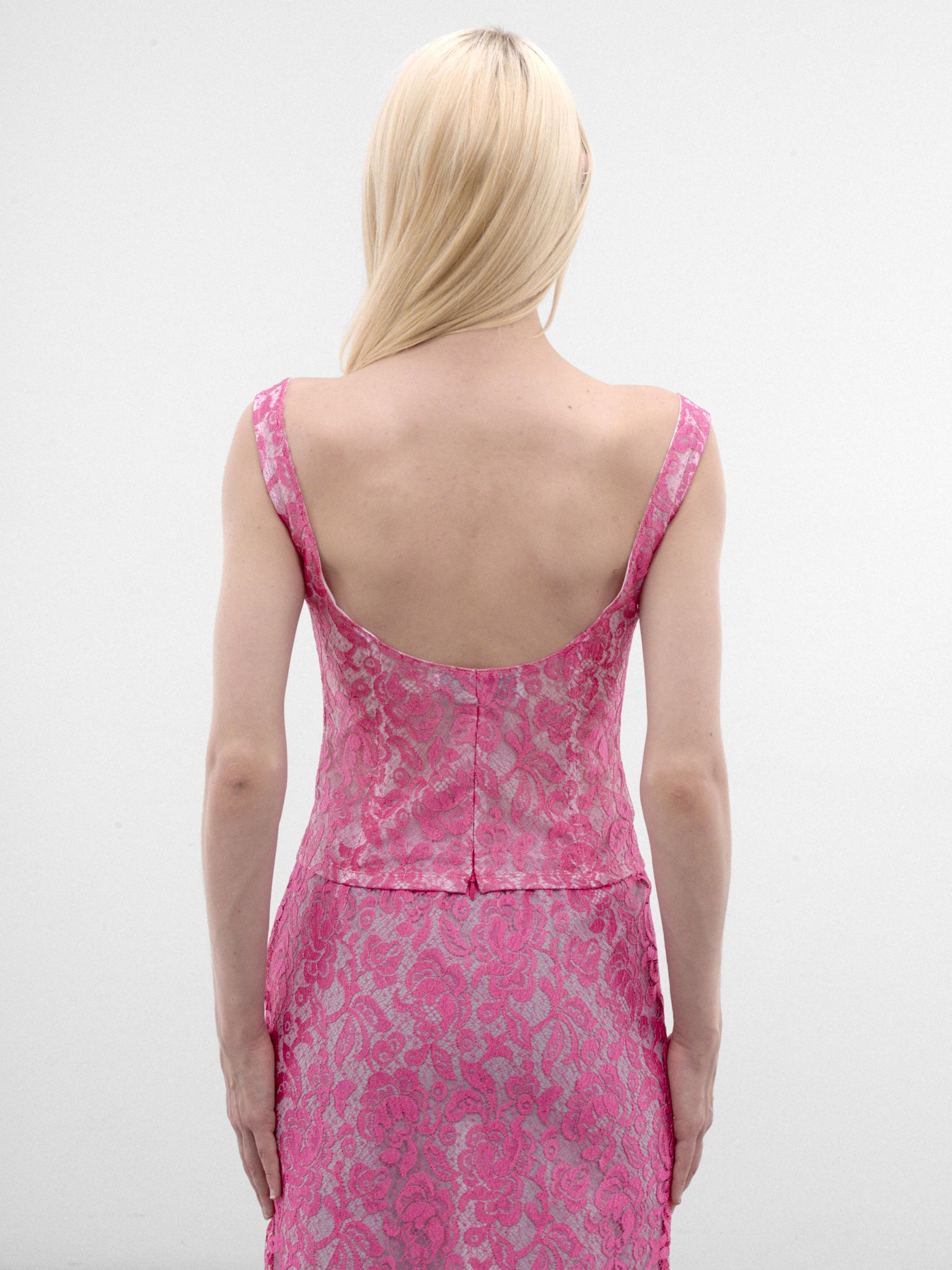 Pink Floral Lace Tank (S7-M-3052-4000-PINK)