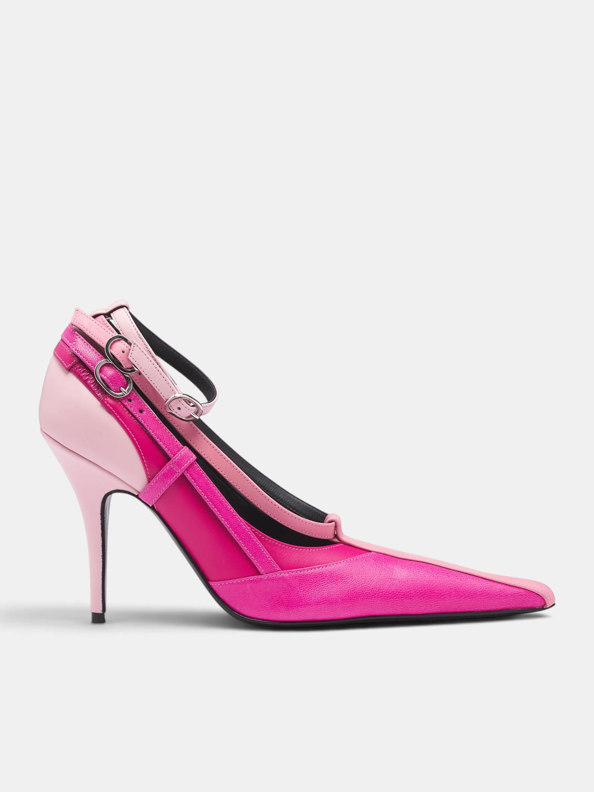 Pink All-In Layered Leather Pumps (S7-M-9028-4000-PINK)