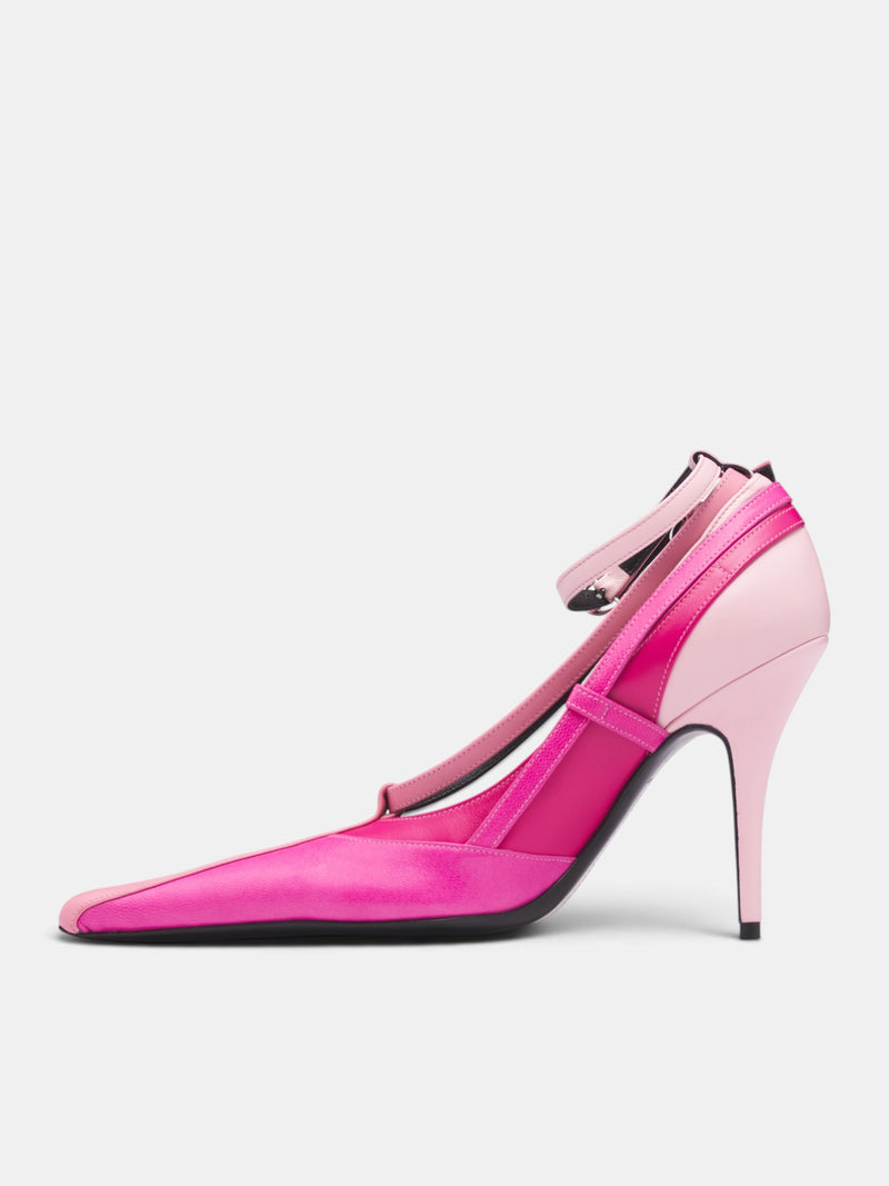 Pink All-In Layered Leather Pumps (S7-M-9028-4000-PINK)