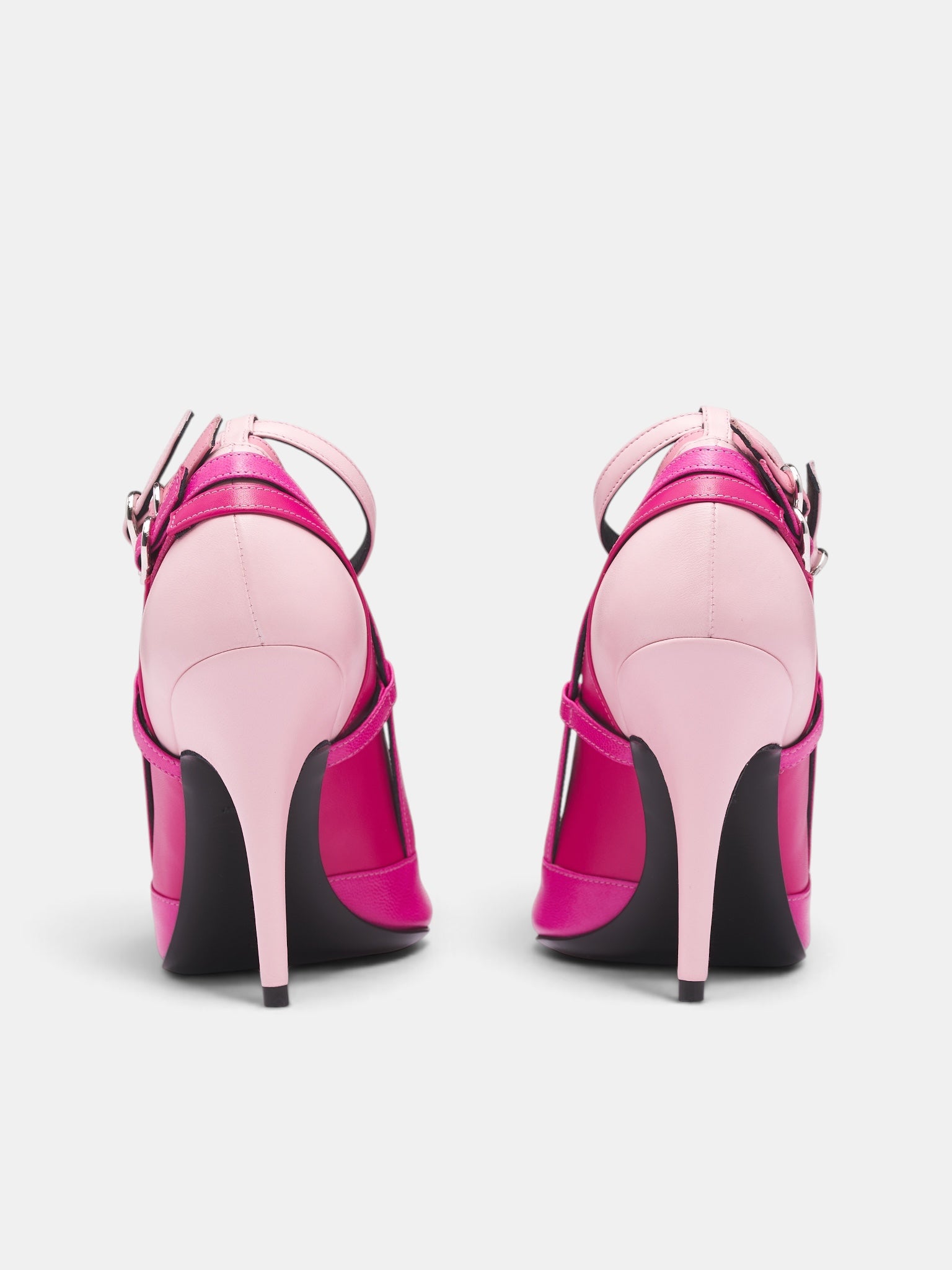 Pink All-In Layered Leather Pumps (S7-M-9028-4000-PINK)
