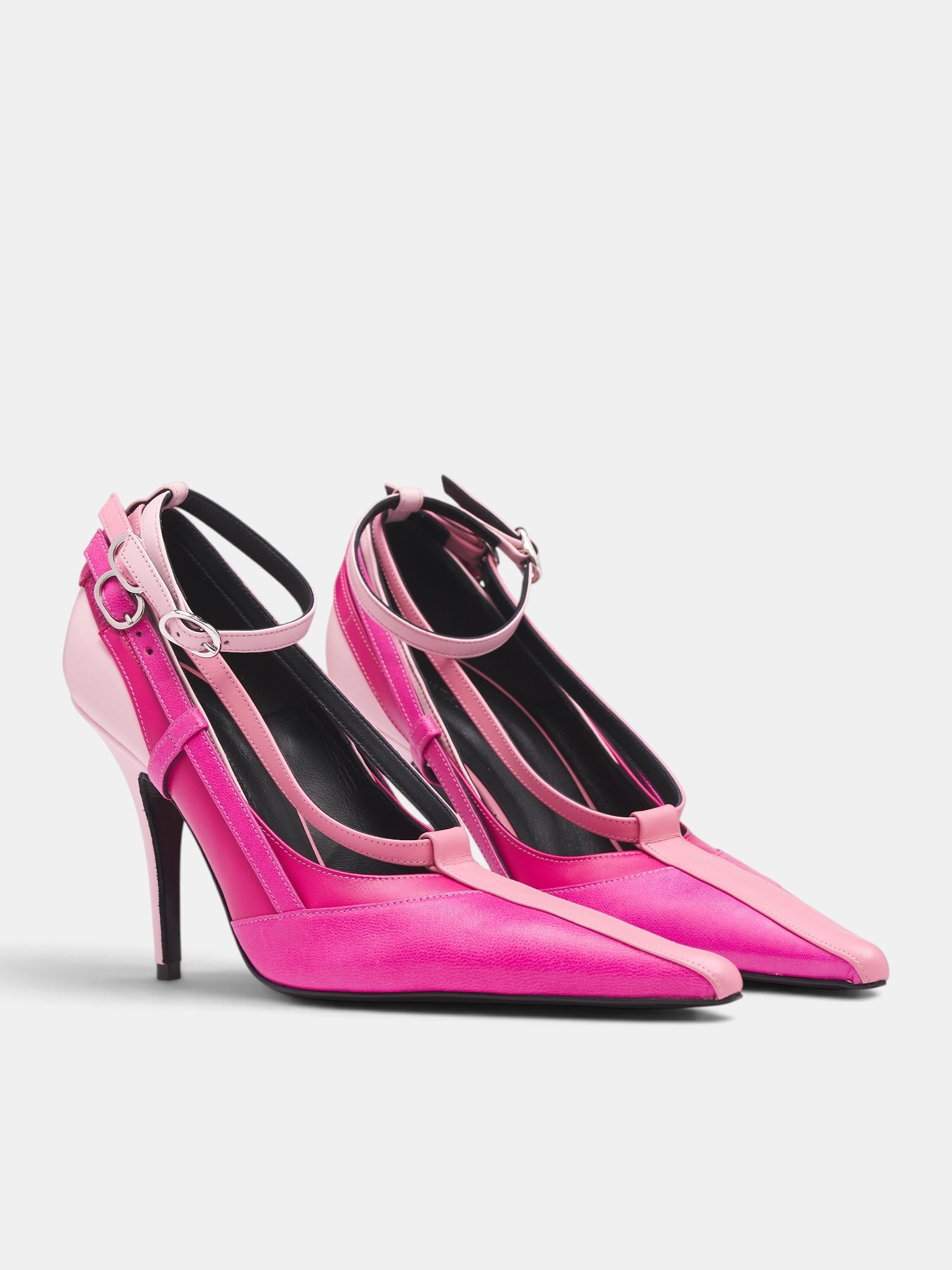 Pink All-In Layered Leather Pumps (S7-M-9028-4000-PINK)