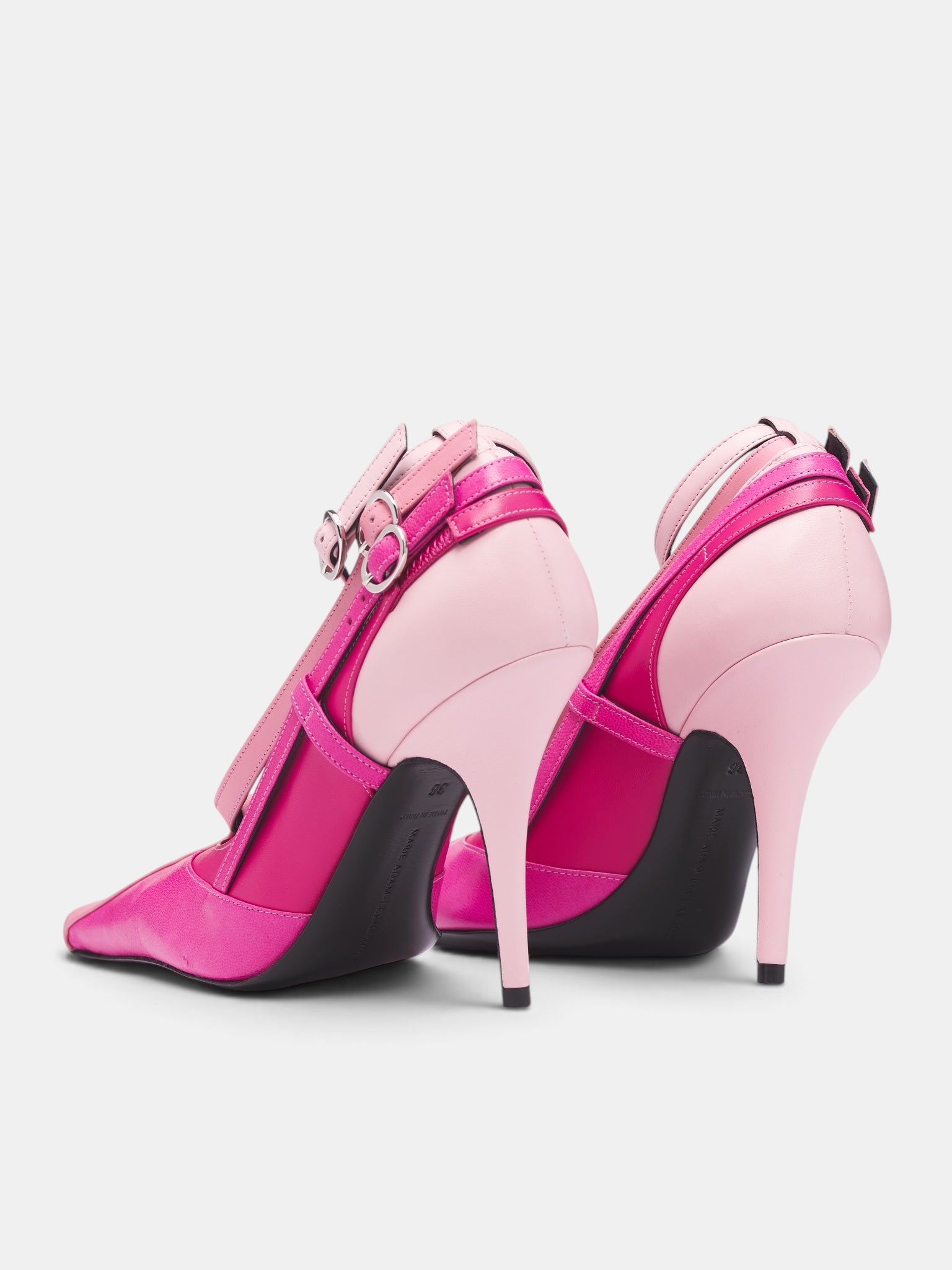 Pink All-In Layered Leather Pumps (S7-M-9028-4000-PINK)