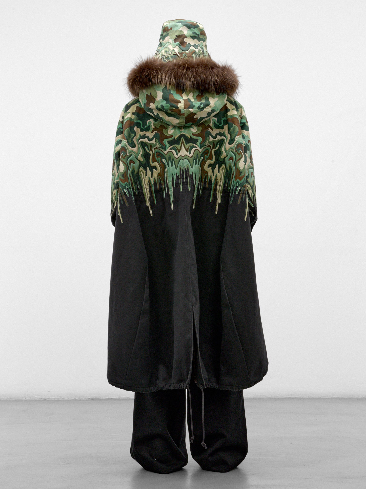 Green Surreal Camo Military Parka (S70CBN0226-GREEN)