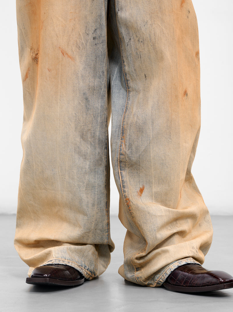Distressed Dirty Baggy Denim Jeans (S71LB1660-D30011-470-DENIM)