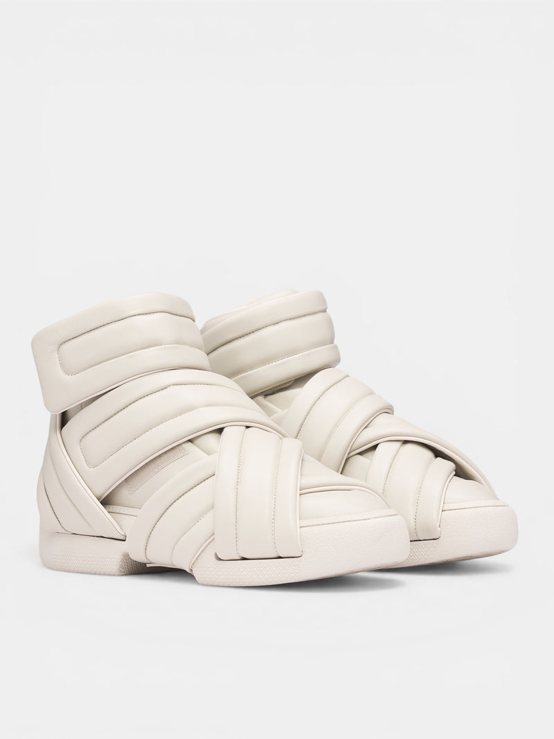 White Leather Future Show Sneakers (S97WS0094-P7688-T2043-WHITE)