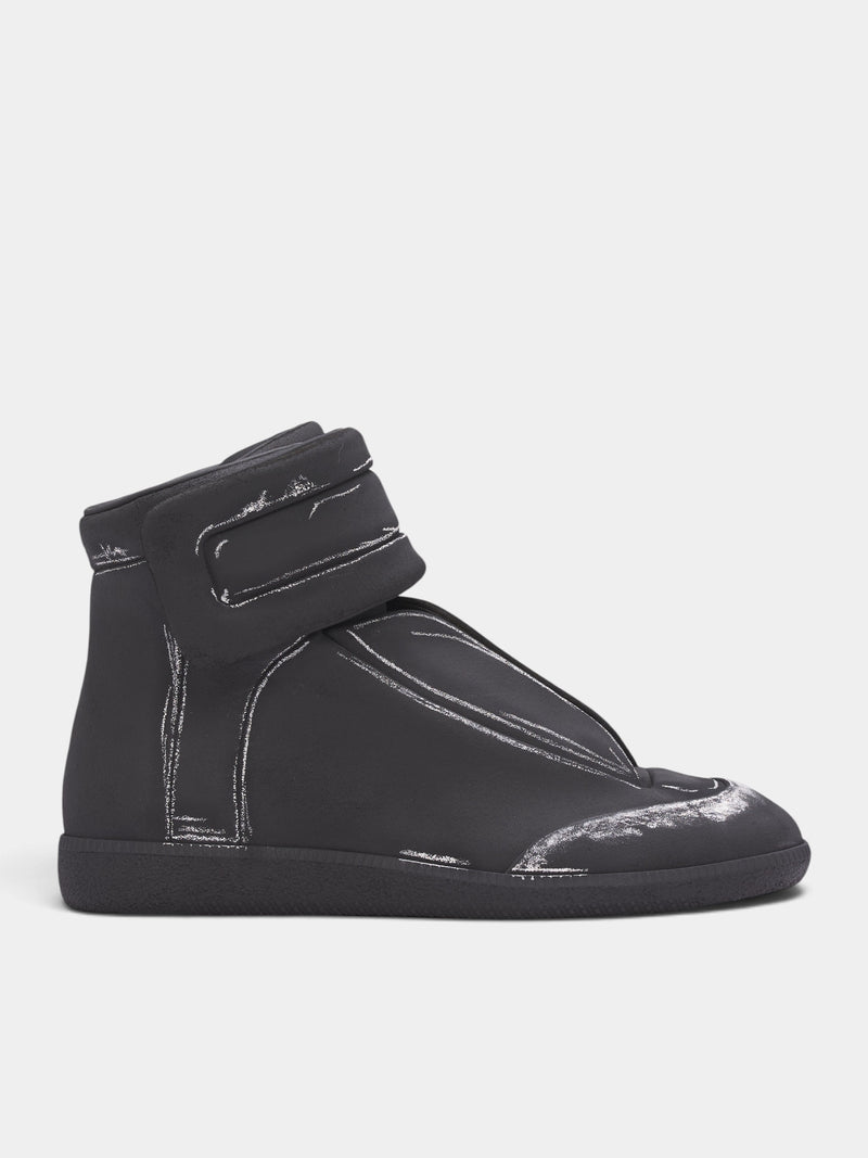 Black Leather Future High Tops (S97WS0102-P7859-BLACK-WHITE)