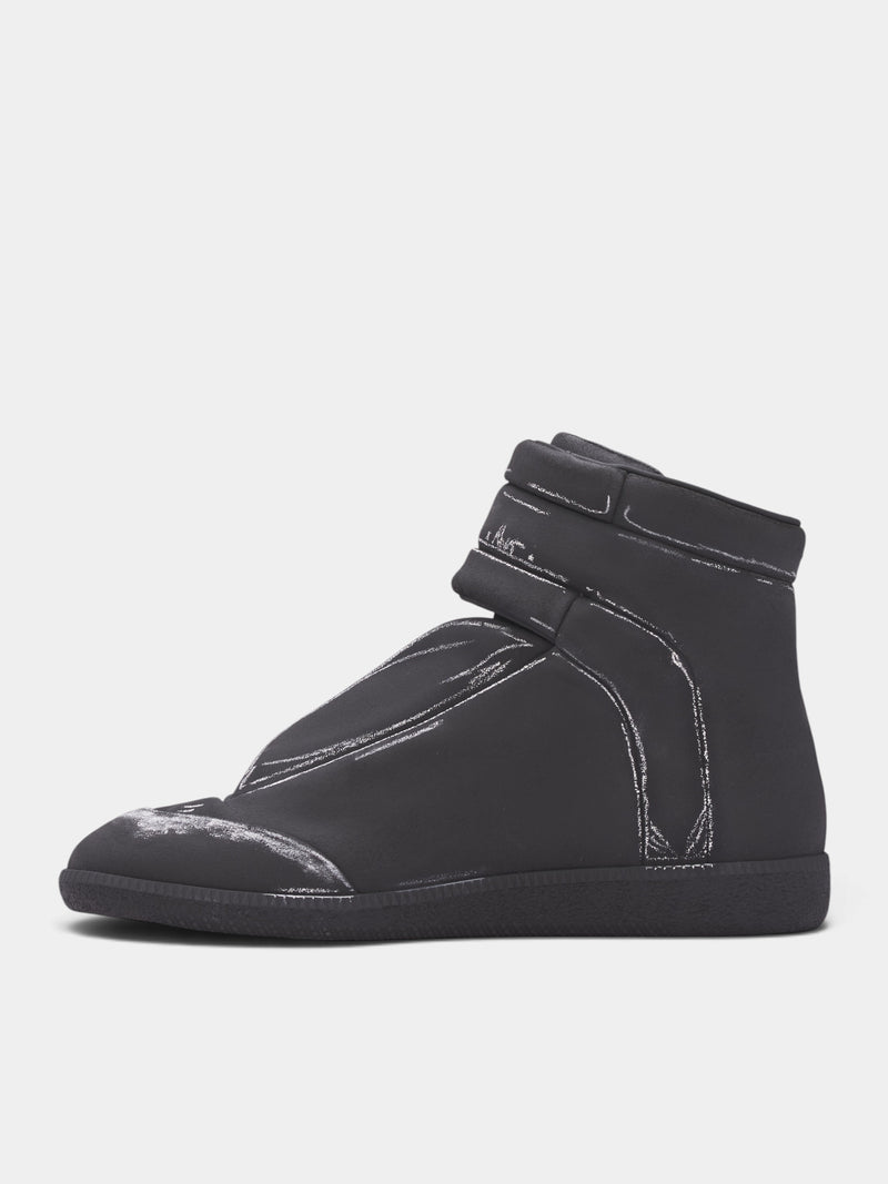 Black Leather Future High Tops (S97WS0102-P7859-BLACK-WHITE)
