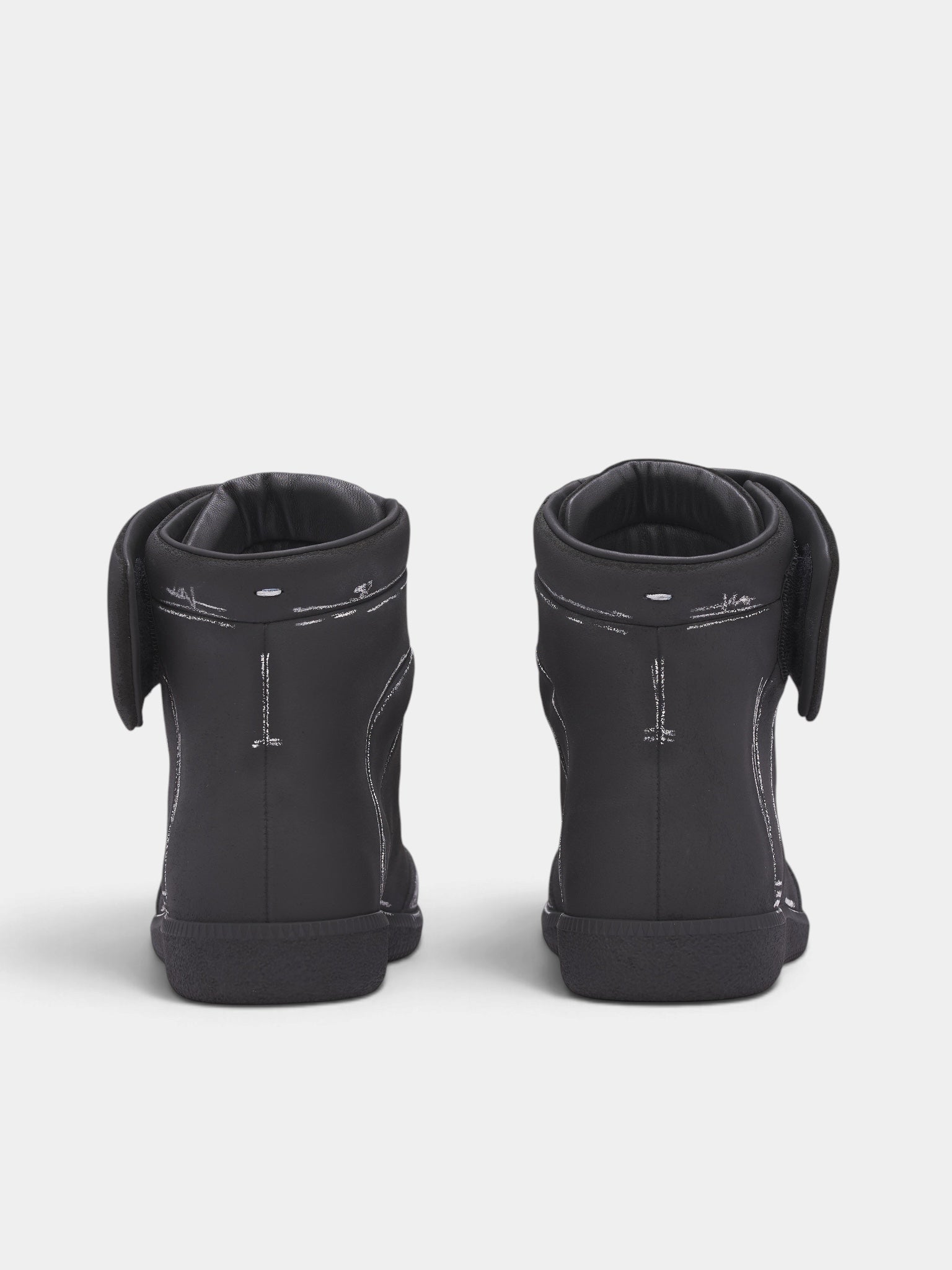 Black Leather Future High Tops (S97WS0102-P7859-BLACK-WHITE)