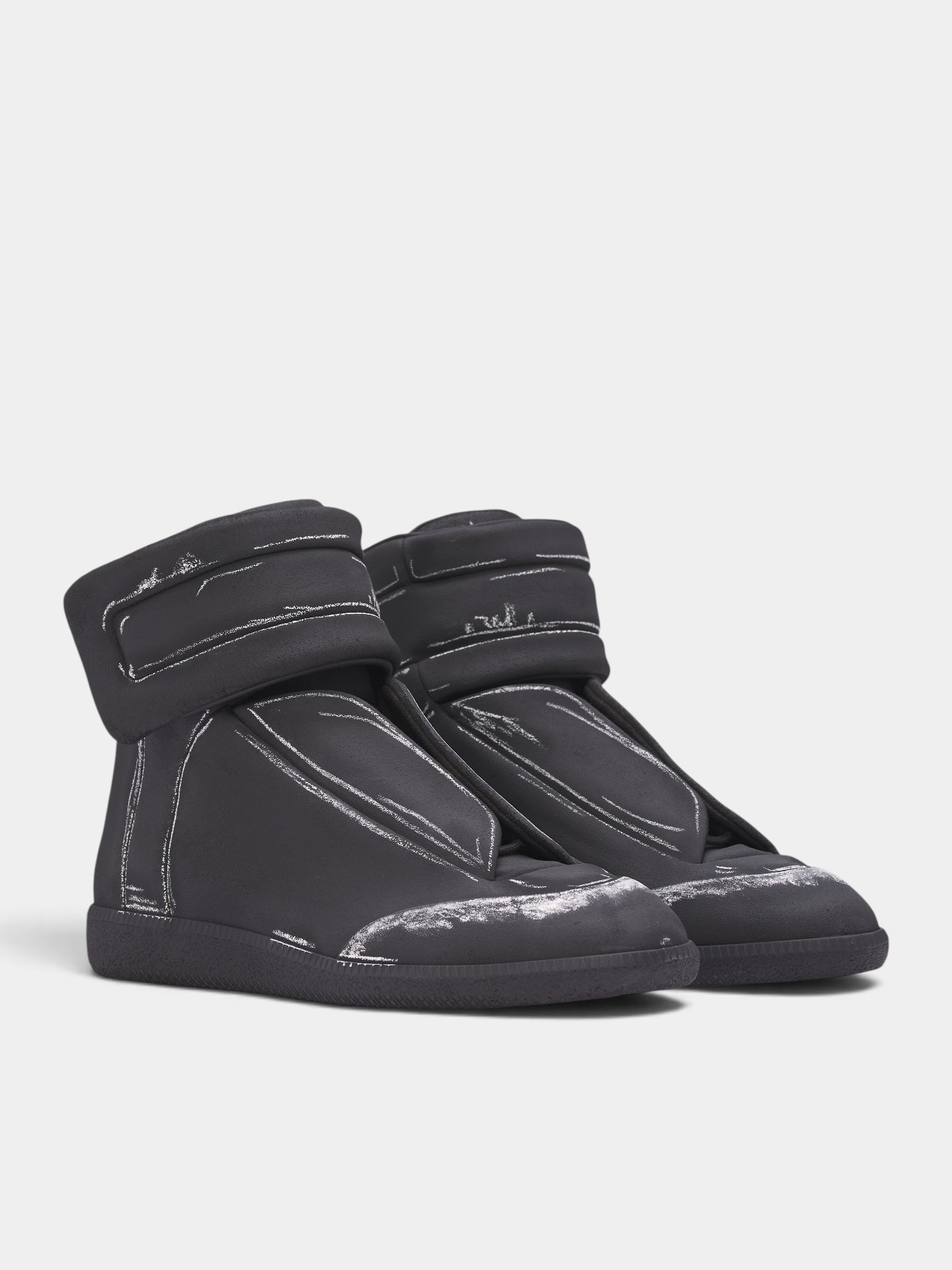 Black Leather Future High Tops (S97WS0102-P7859-BLACK-WHITE)