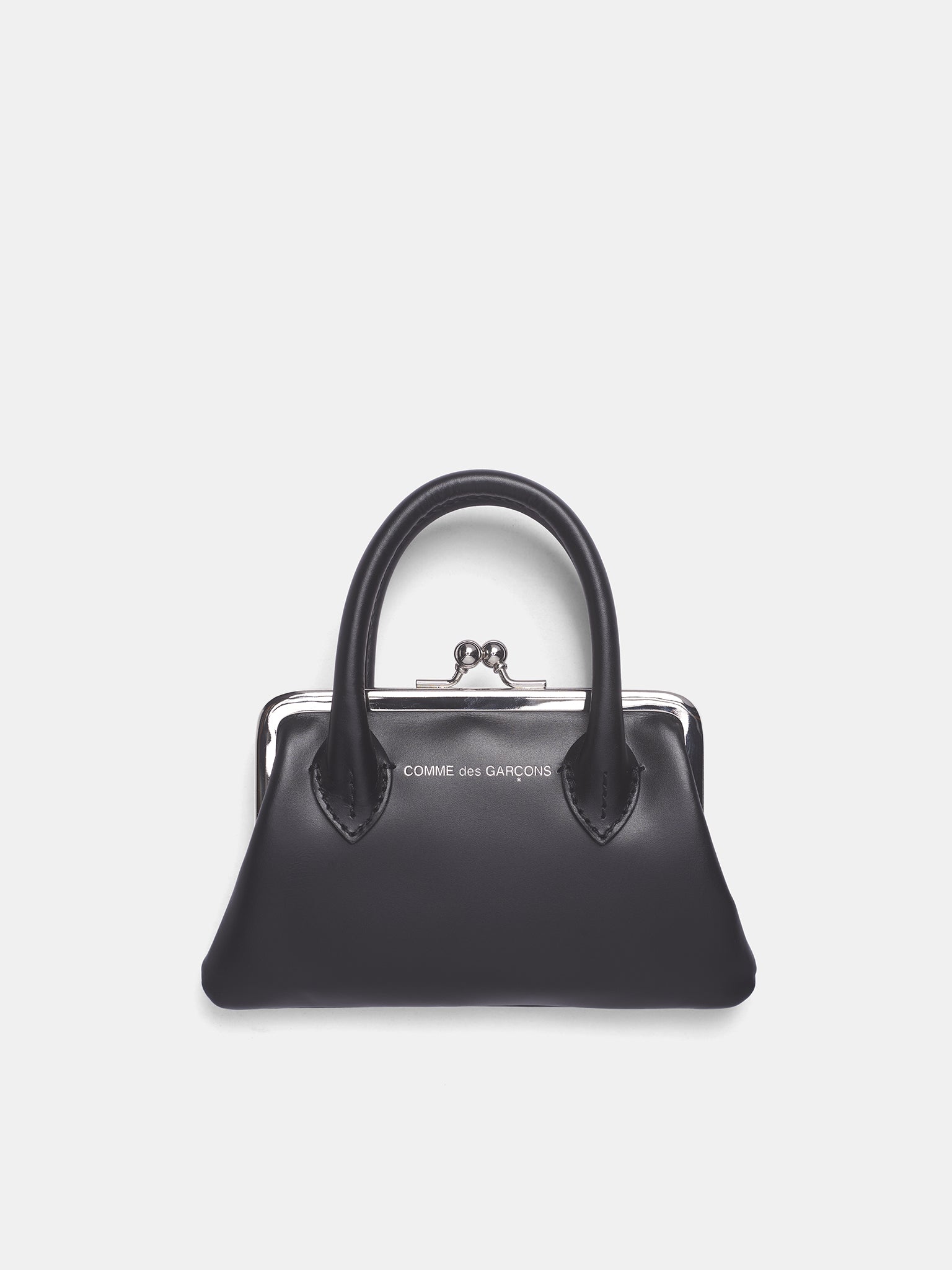 Black Leather Kiss-Clasp Wallet (SA0301CH-BLACK)