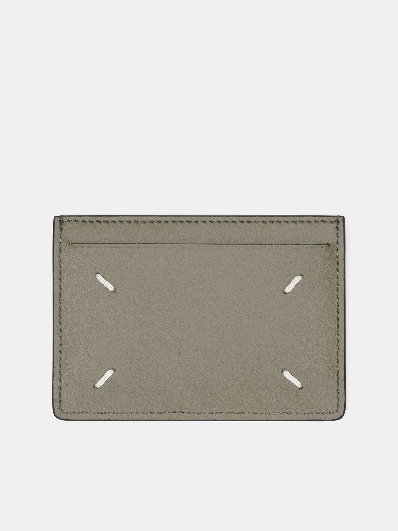 Olive Small Leather Cardholder Wallet (SA1VX0007-P4745-T7429-OLIVE-GR)