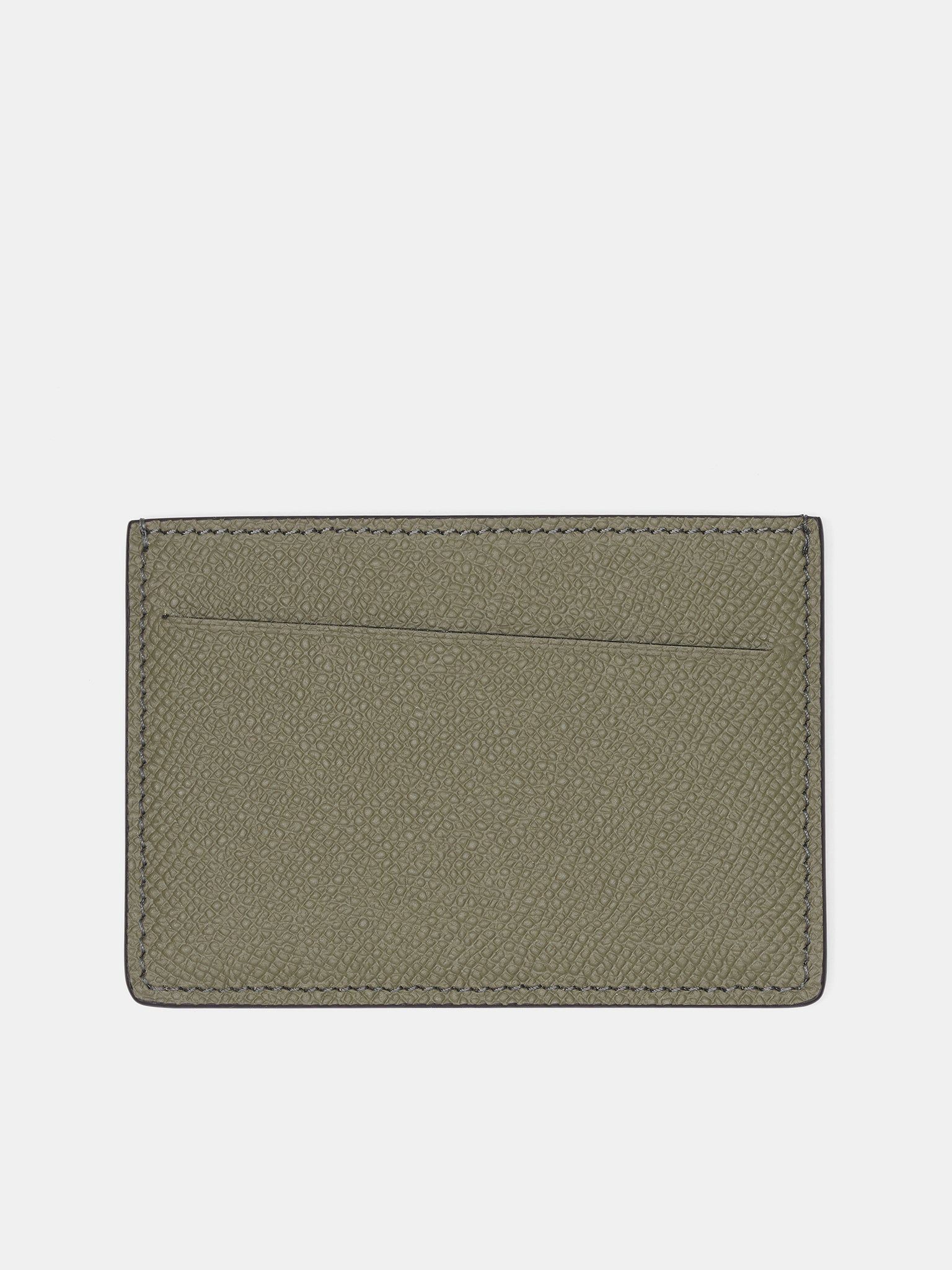 Olive Small Leather Cardholder Wallet (SA1VX0007-P4745-T7429-OLIVE-GR)